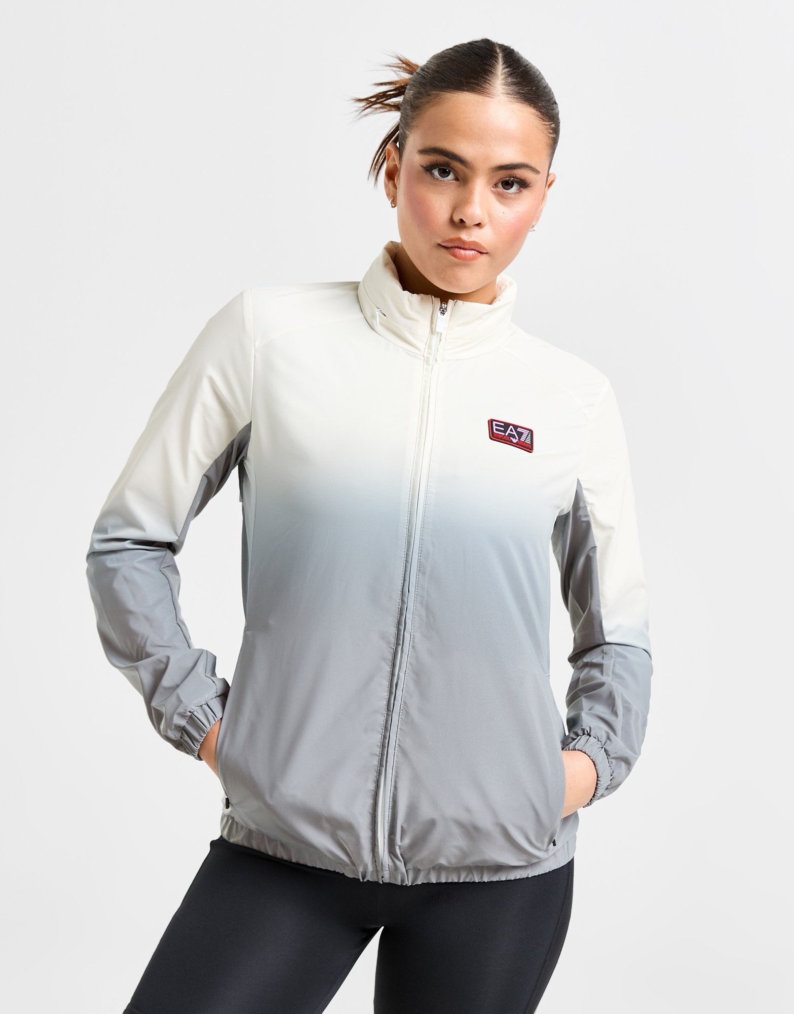 Reflective depuffed ea7 jacket