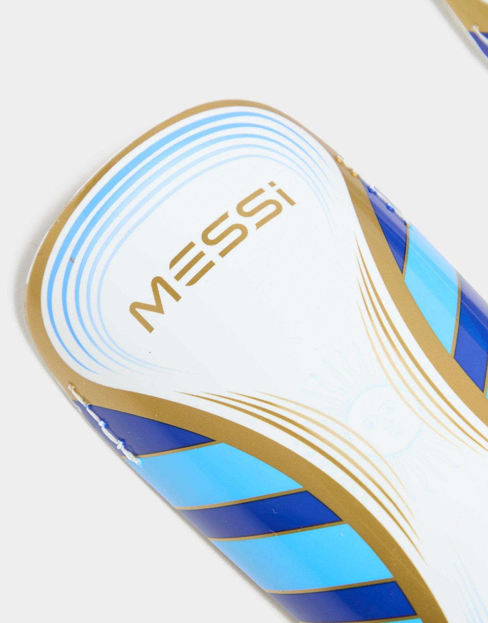 White adidas Messi Match Shin Guards Junior JD Sports UK