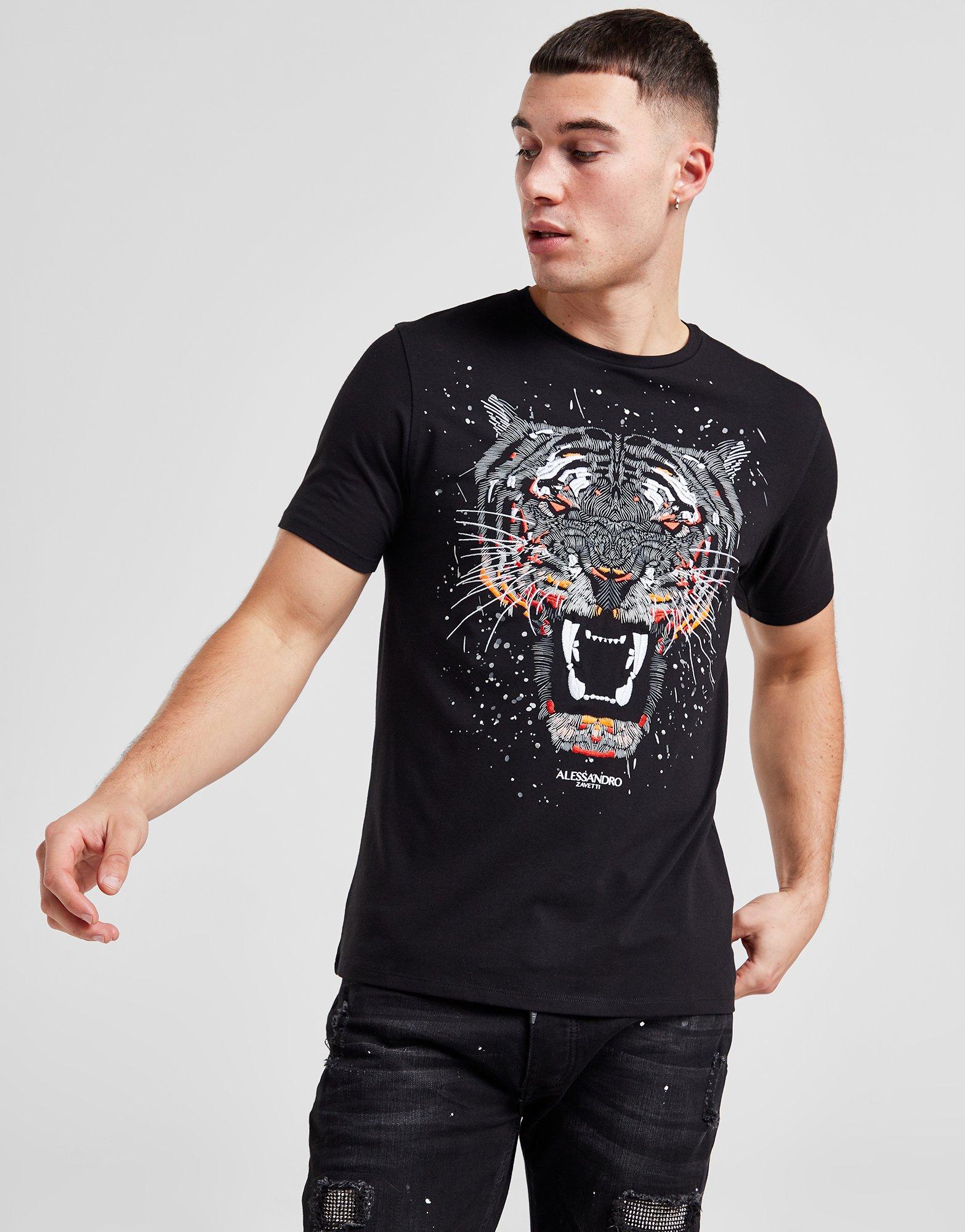 Tommy Jeans Regular Vintage College Tiger T-Shirt, Black