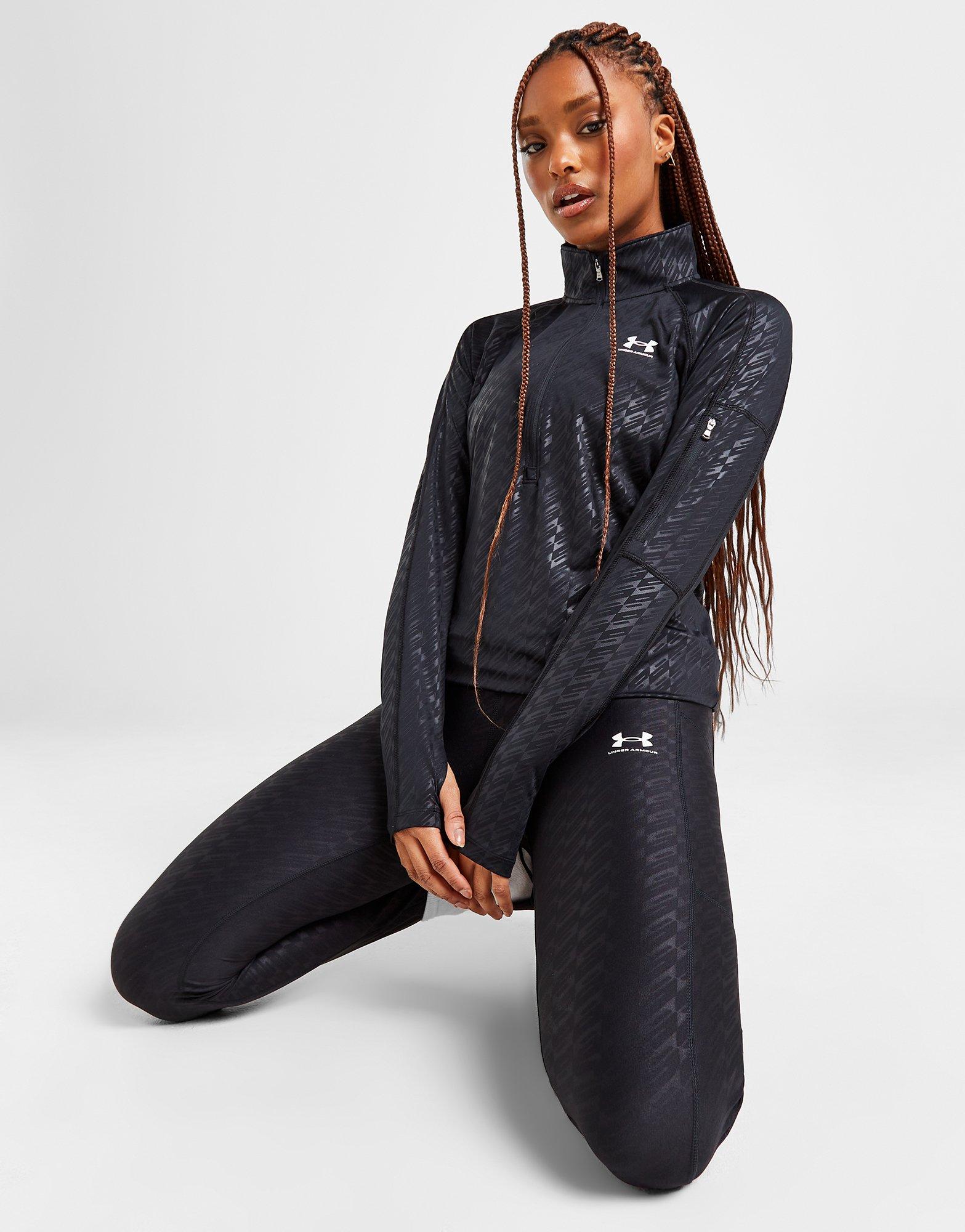 Black Under Armour Emboss All Over Print Tights - JD Sports Global