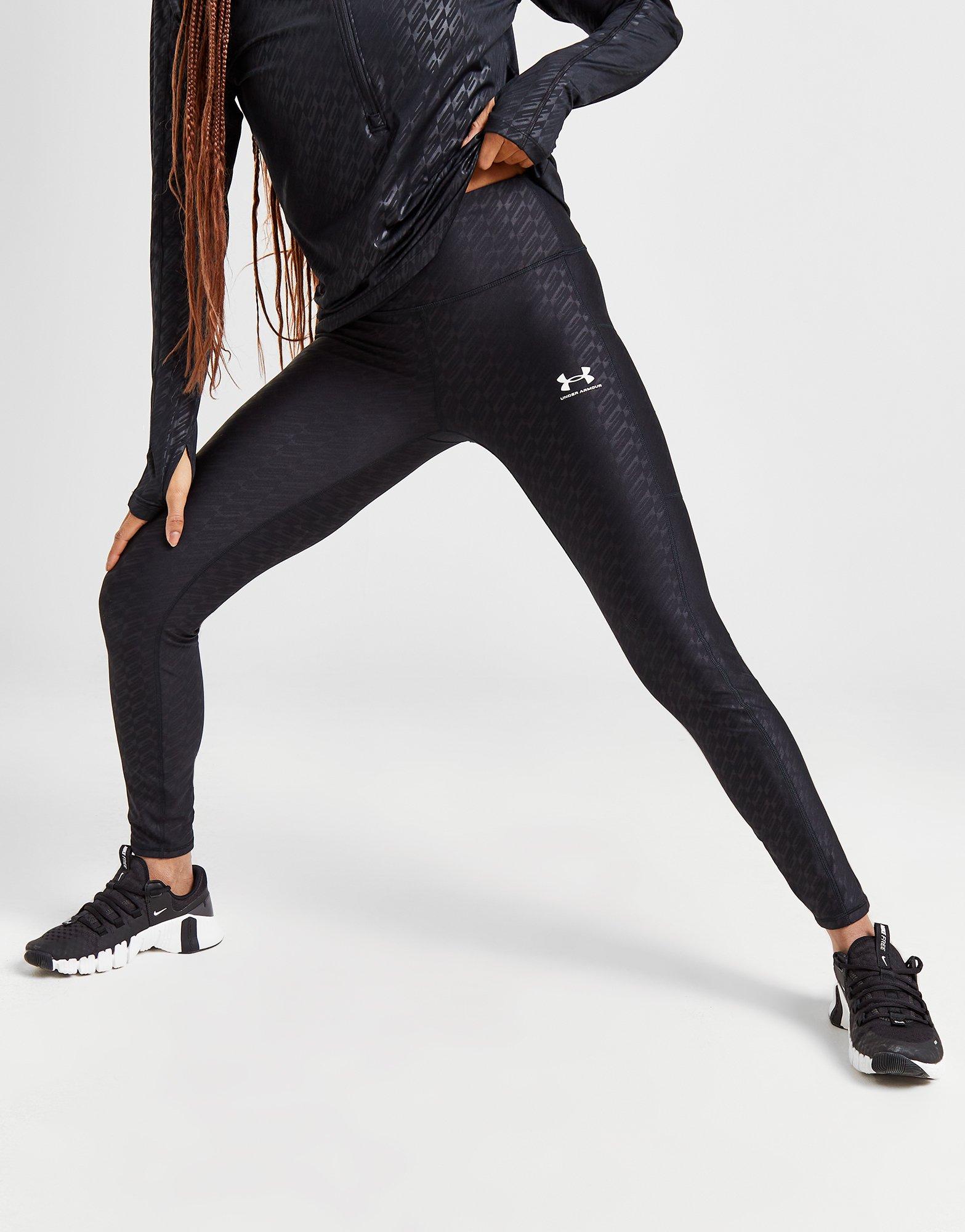 Black Under Armour Emboss All Over Print Tights - JD Sports Ireland