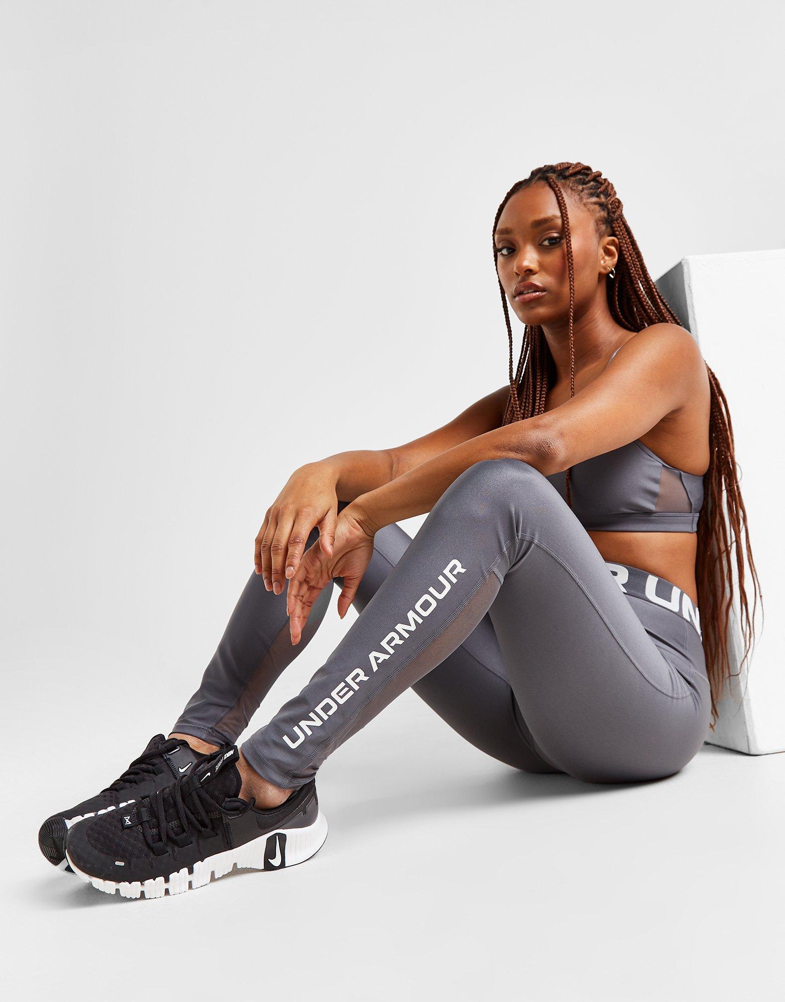 Grey Under Armour Wordmark Tights - JD Sports Ireland