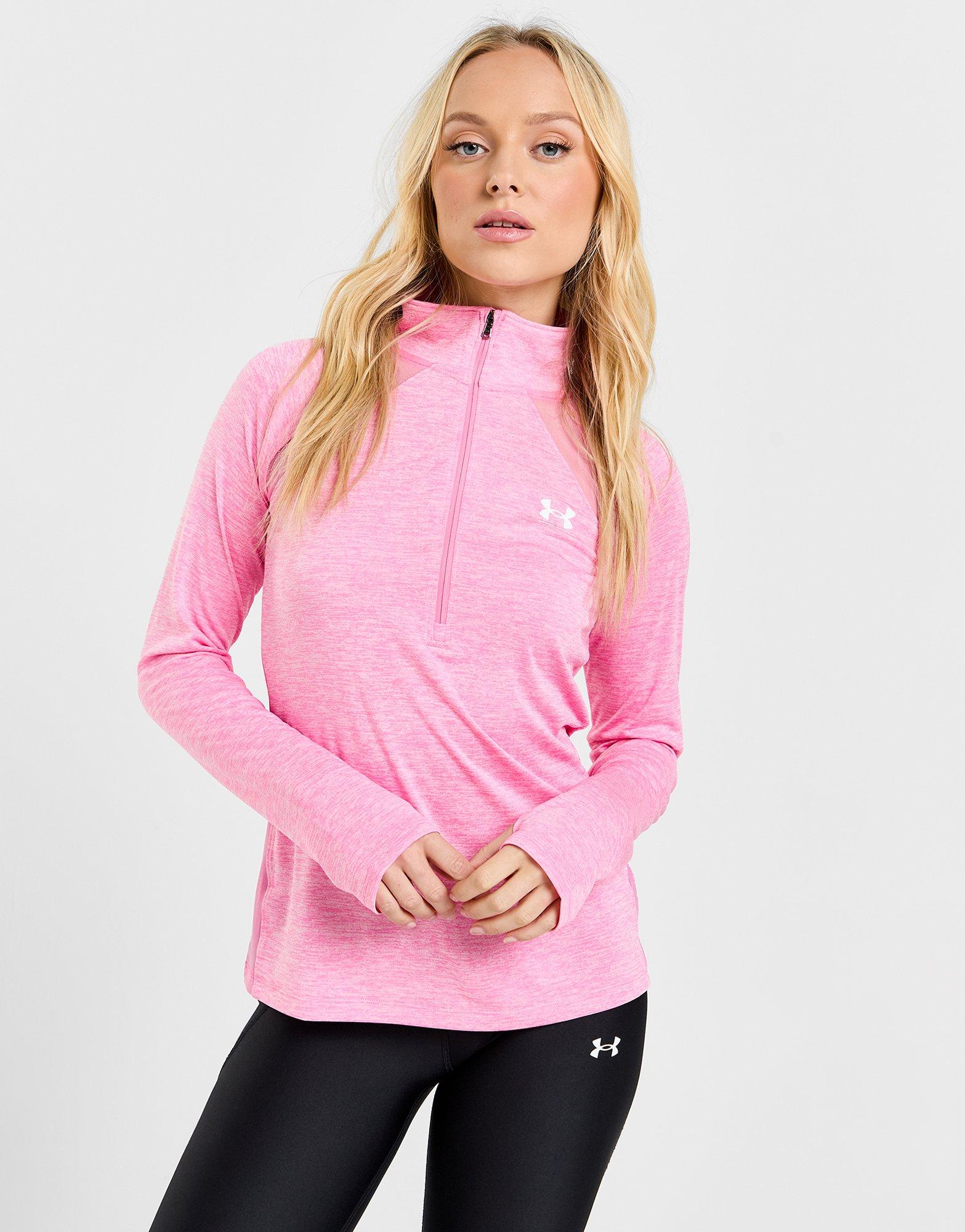 Under Armour Womens Tech Twist ½ Zip Rebel Pink - Donaghys