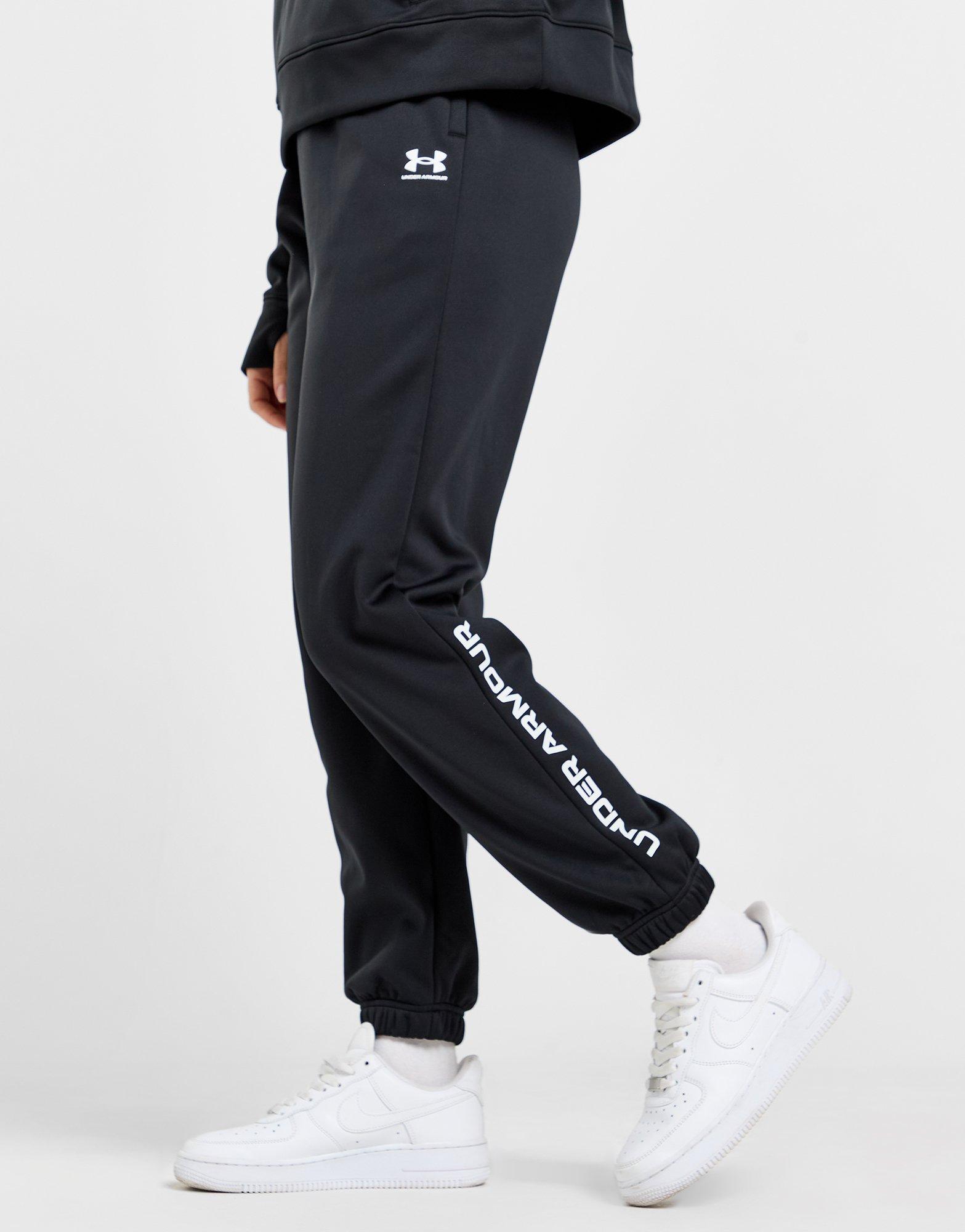 Black Under Armour UA Armour Fleece Wordmark Joggers - JD Sports