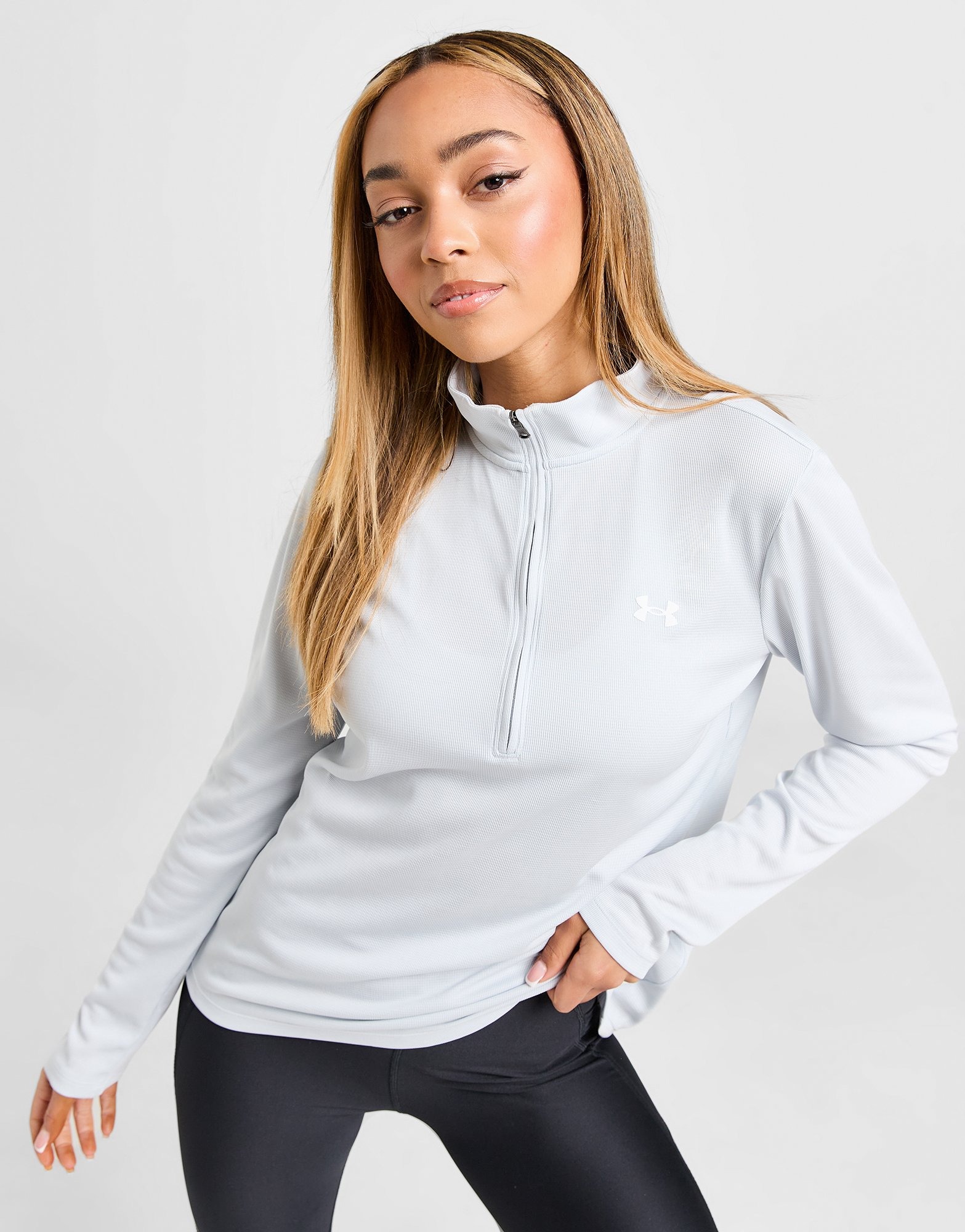 Grey Under Armour Tech Tex 1/4 Zip Top | JD Sports UK