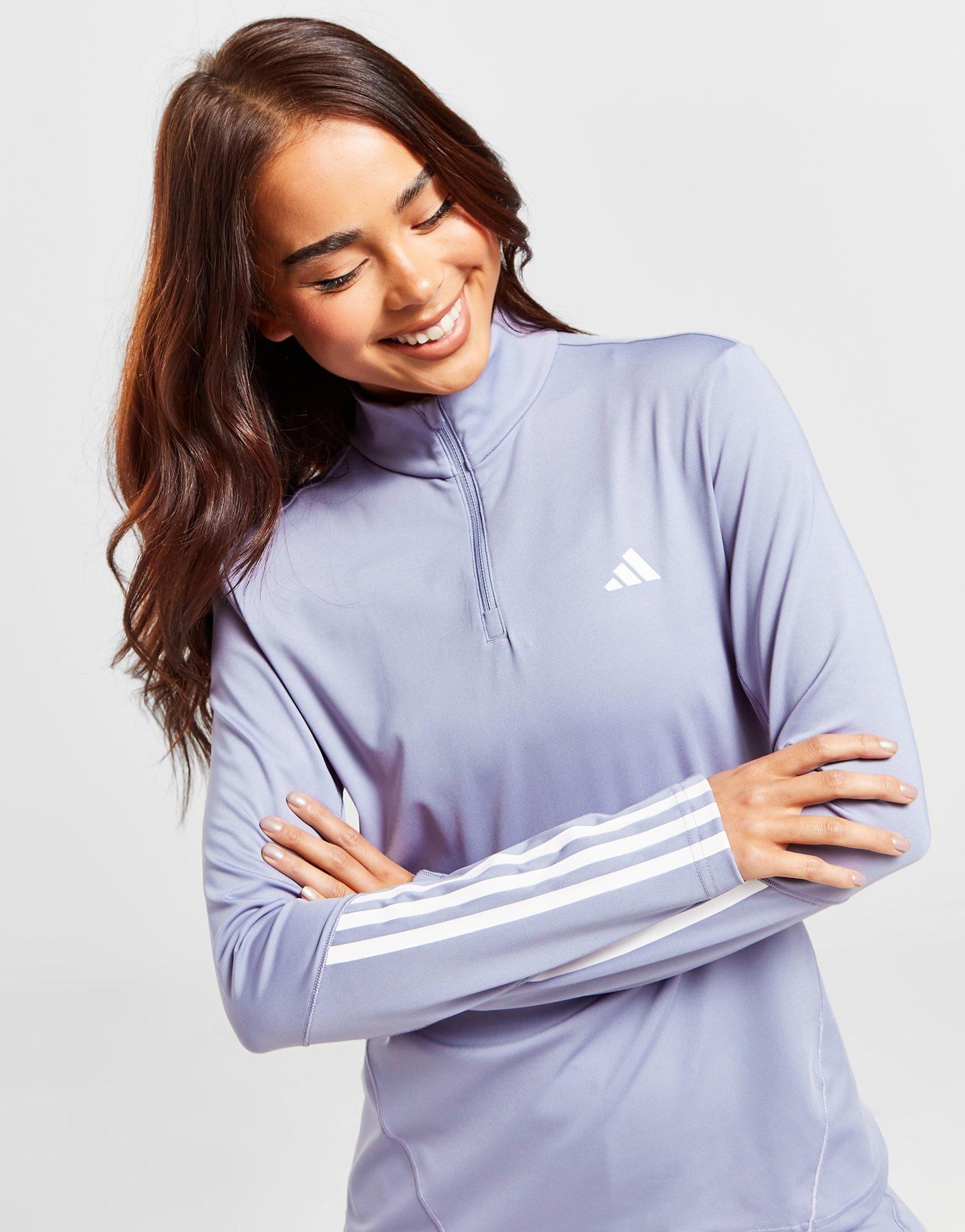 Adidas women's best sale half zip