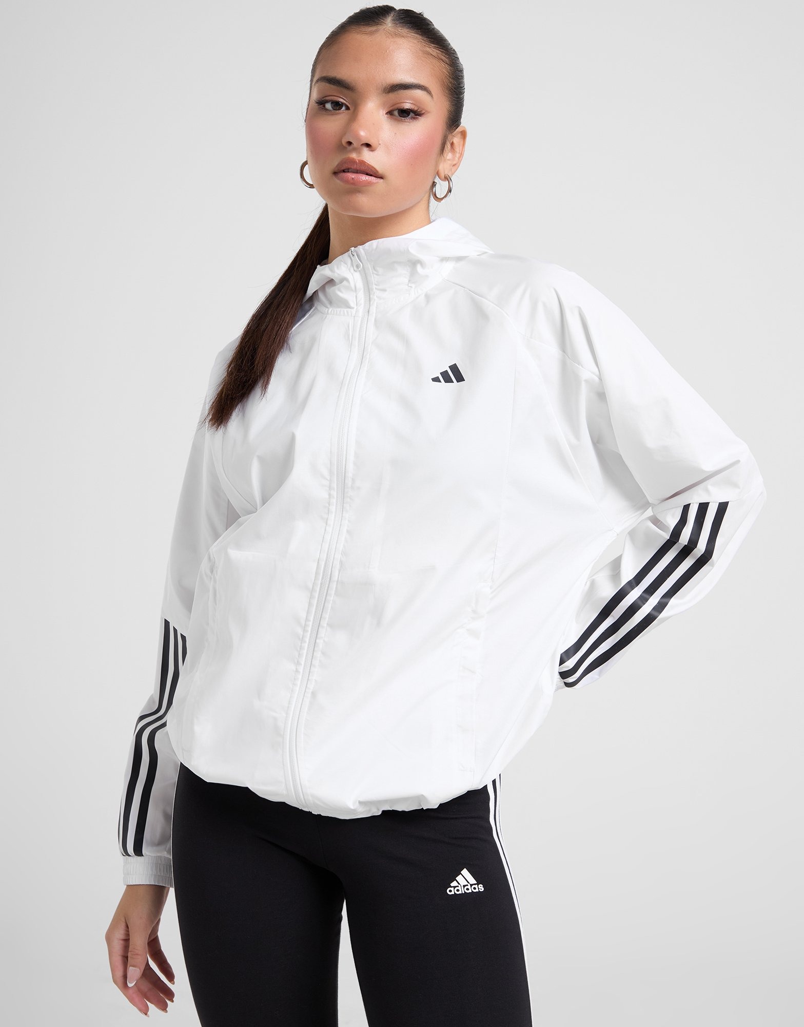 White adidas Hyperglam Lightweight Jacket - JD Sports Global