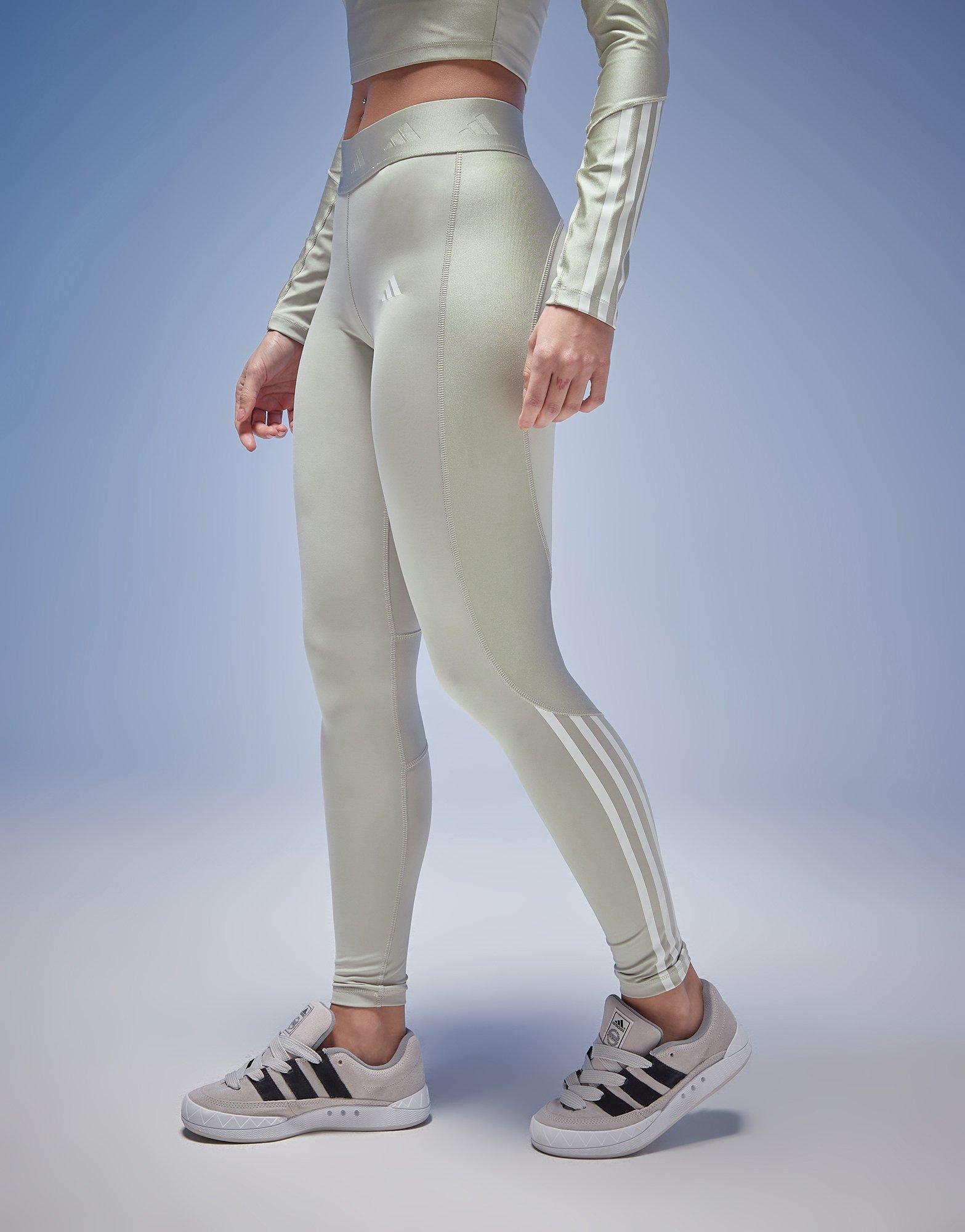 adidas Hyperglam Shine Full-Length Leggings - Beige