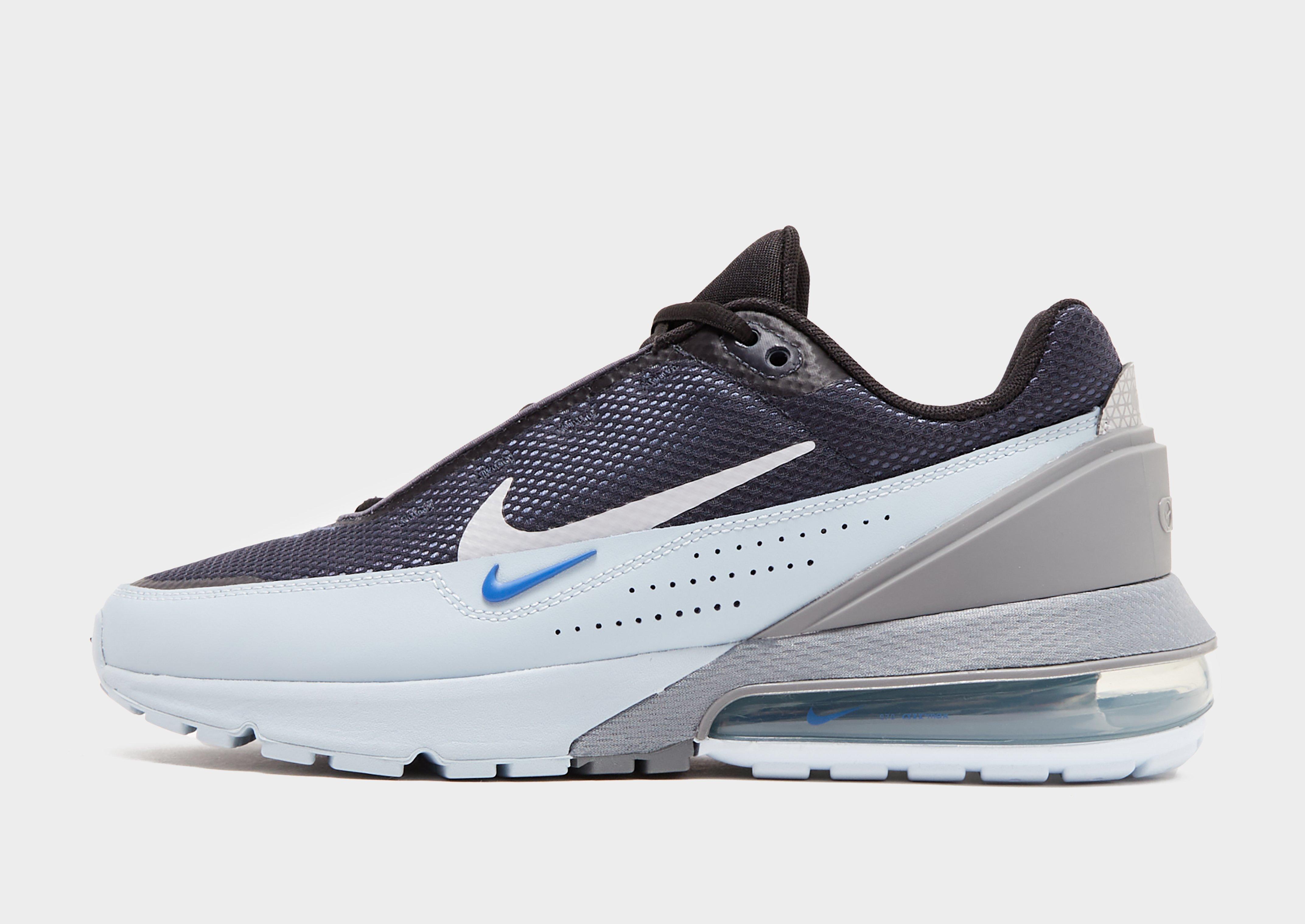 Nike grey/blue air hotsell max axis junior trainers