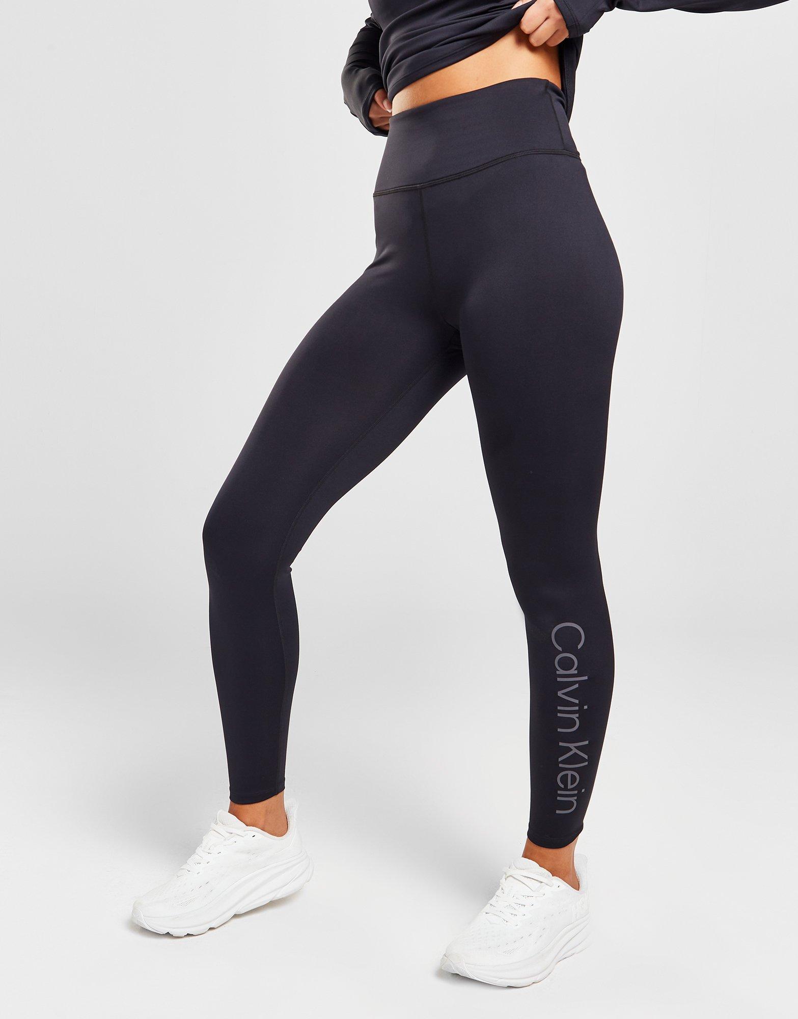 Calvin klein logo leggings hot sale black