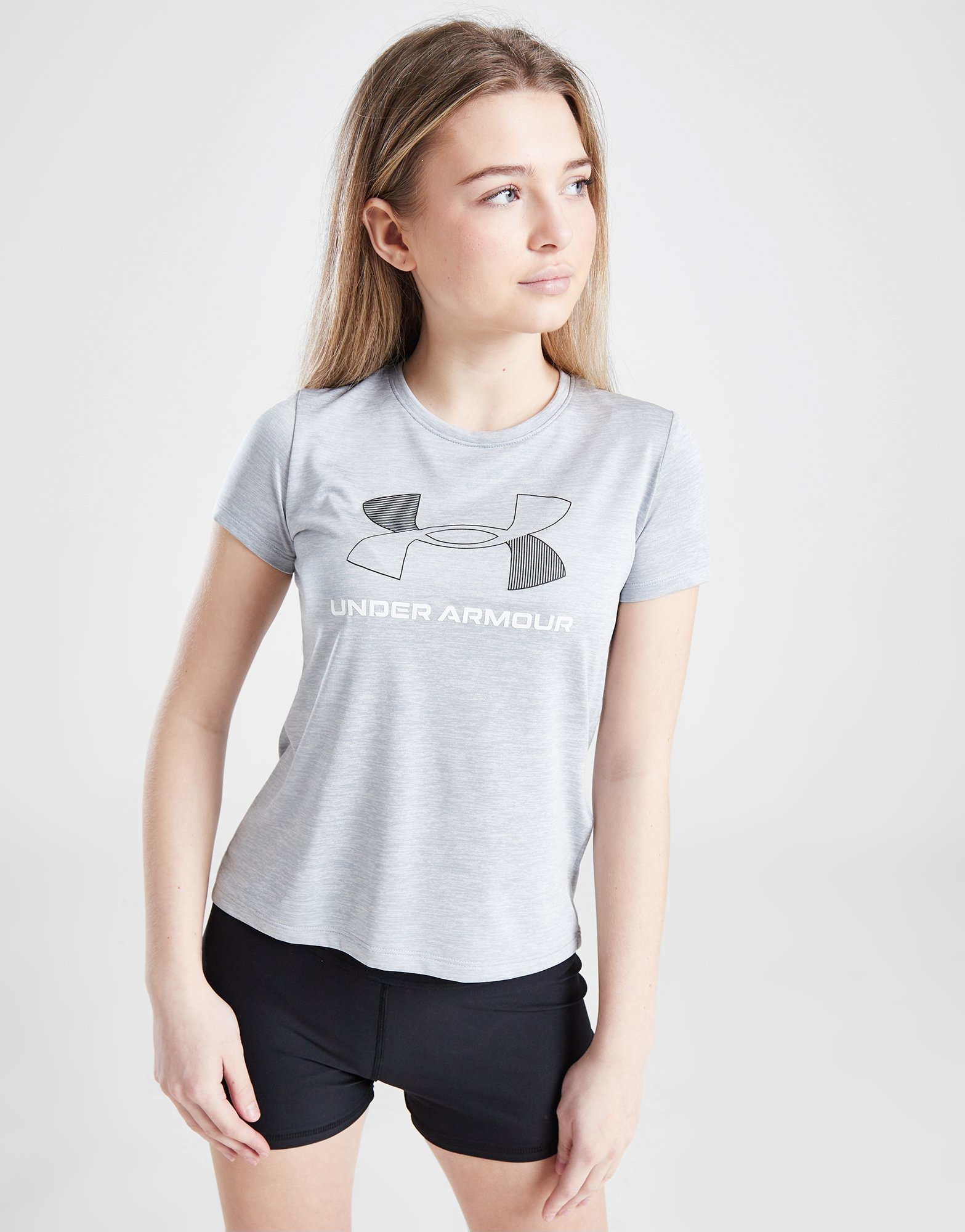 Under Armour Girls UA Tech Twist Big Logo T Shirt Kinder Grau JD Sports Deutschland