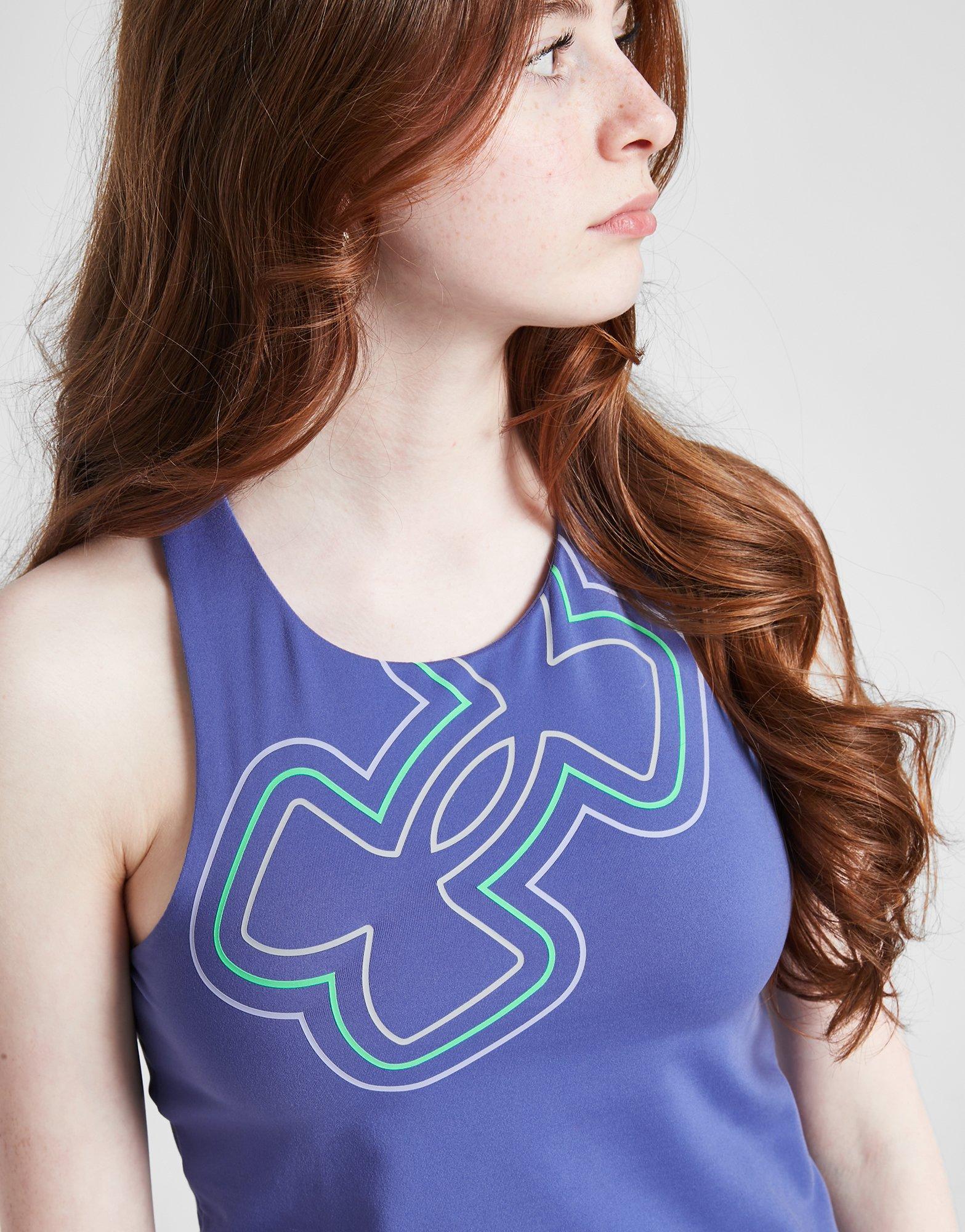 Under Armour Girls' Motion Branded Crop Tank Top Junior