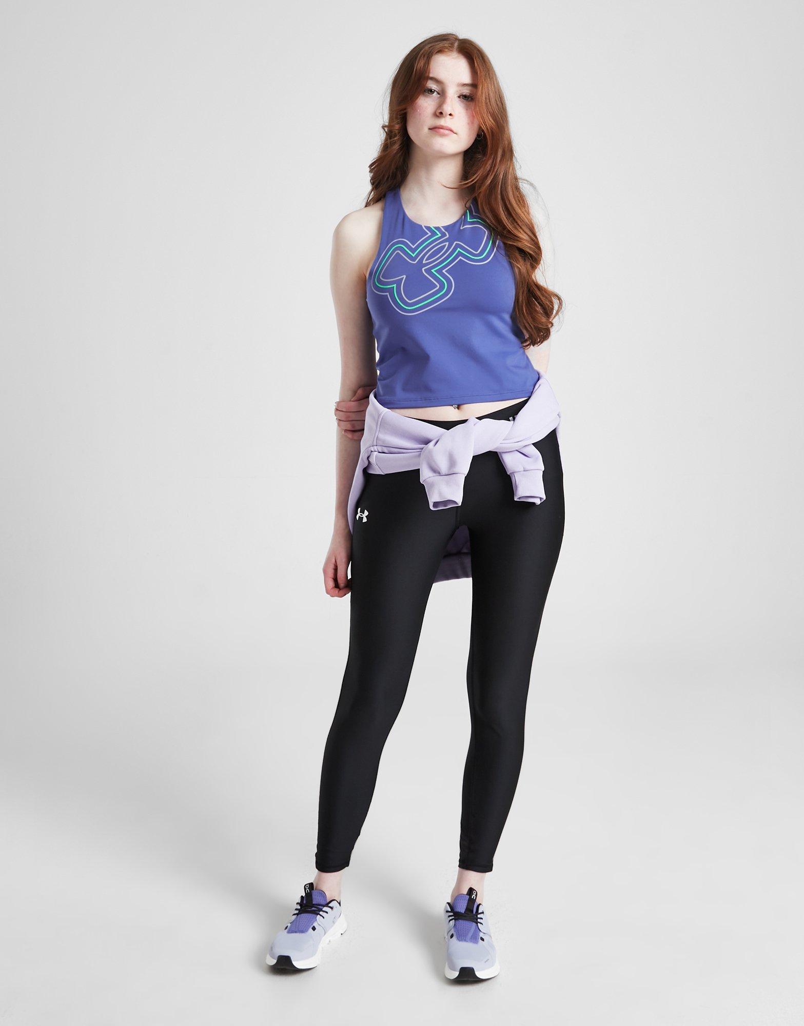 Under Armour Girls' Motion Branded Crop Tank Top Junior