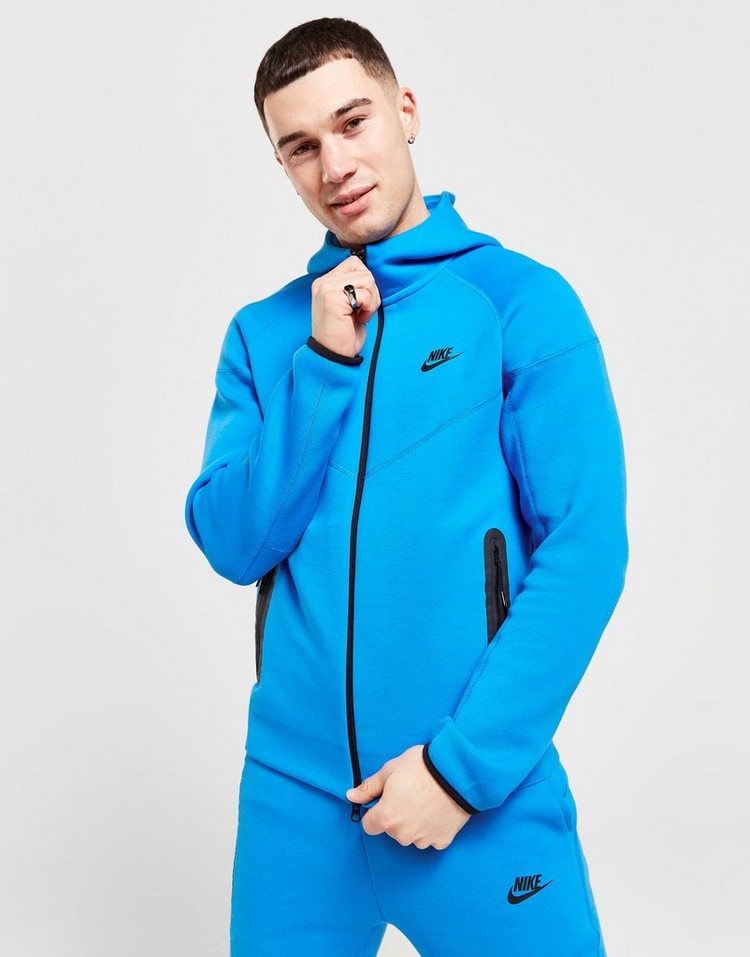 Blue Nike Tech Fleece Full Zip Hoodie | JD Sports UK