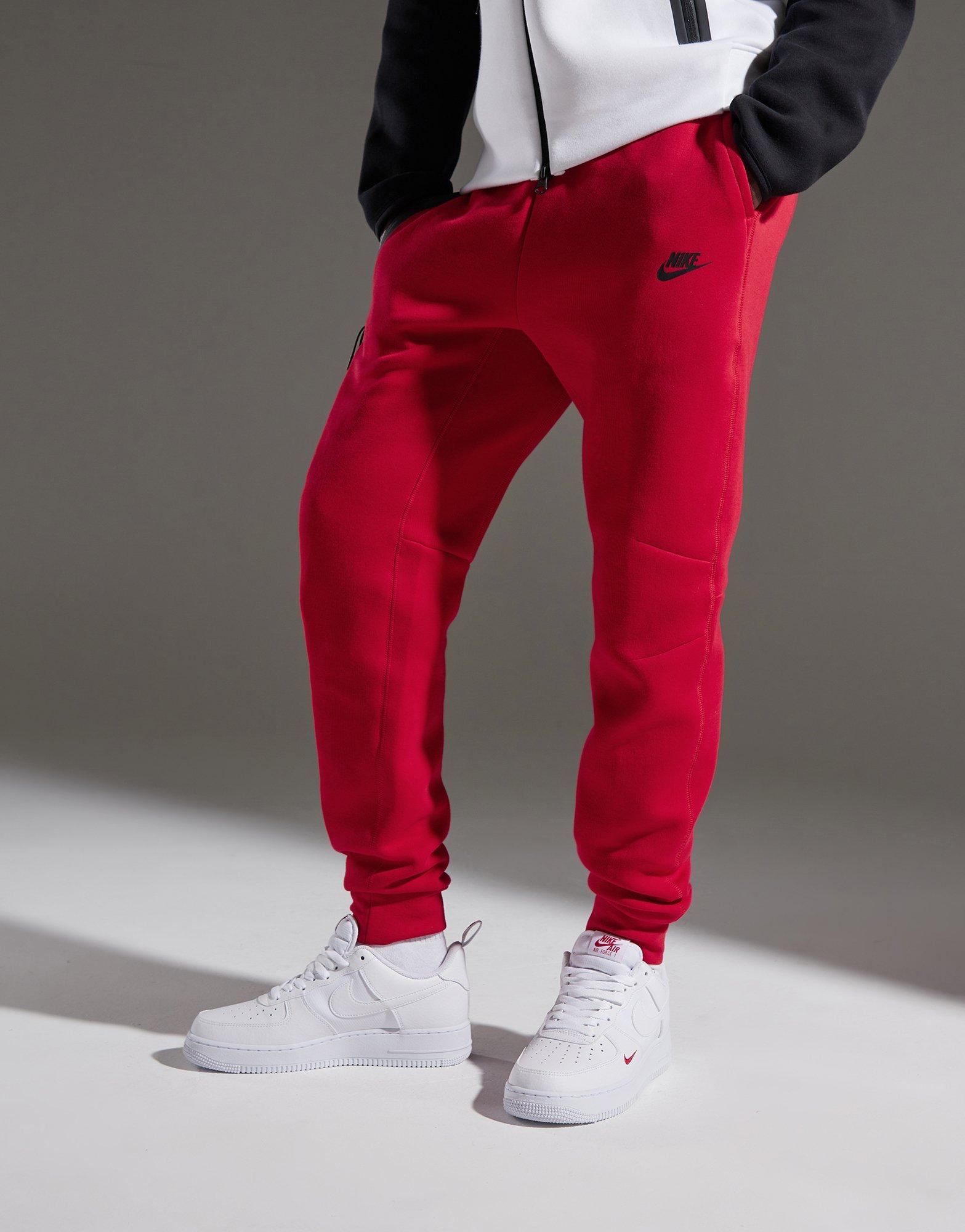 mens red nike joggers