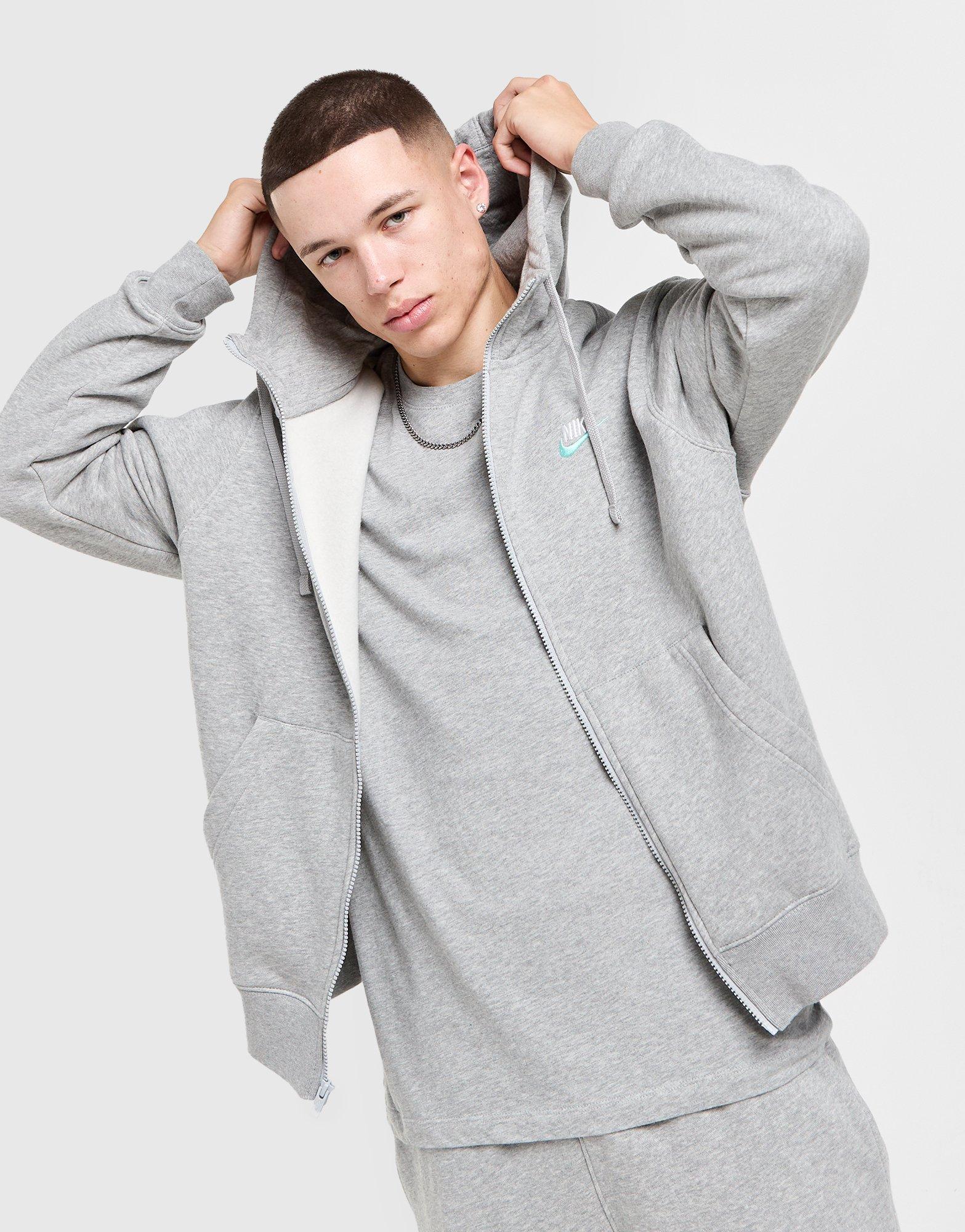 Mens gray nike hoodie sale