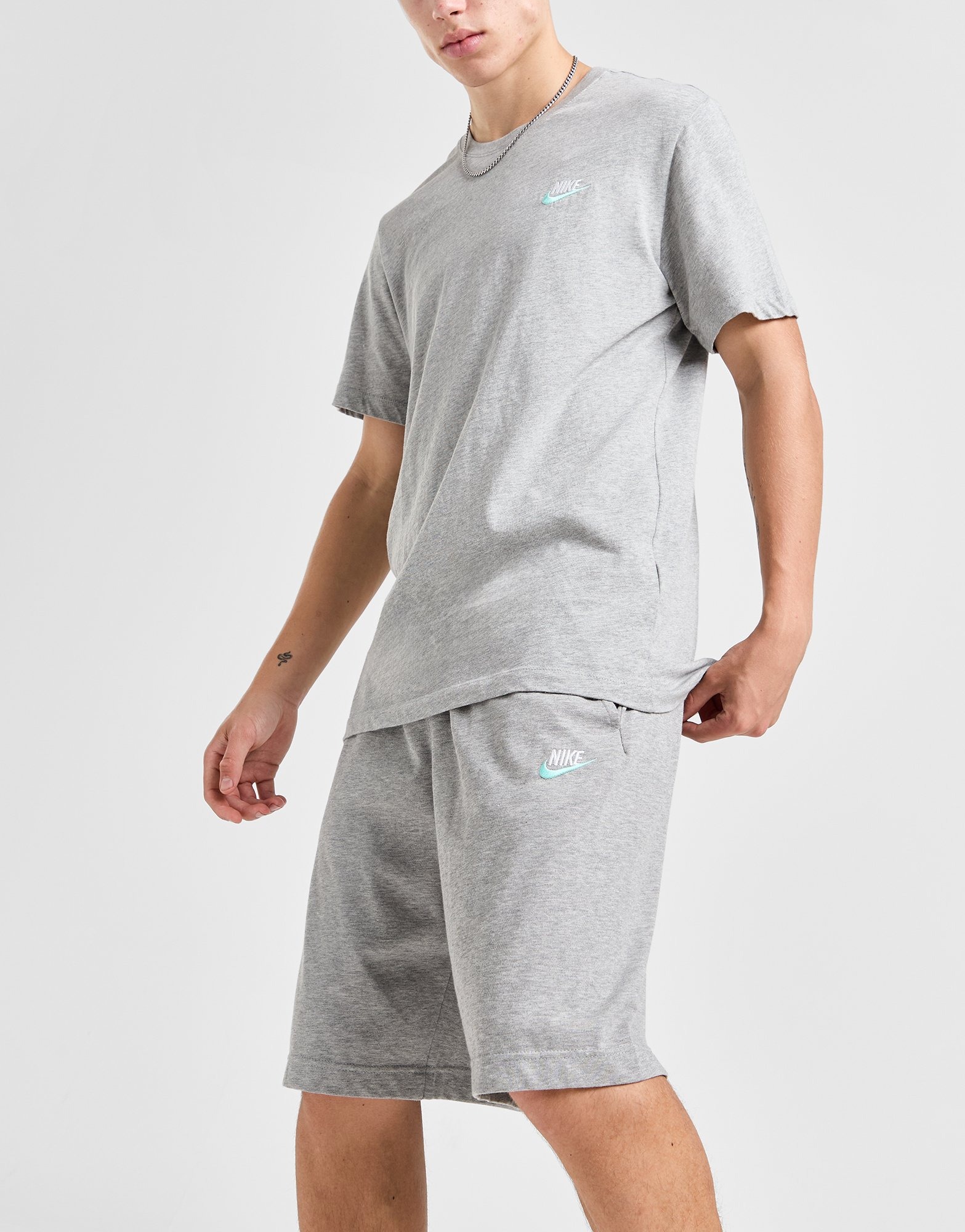 grey nike foundation shorts