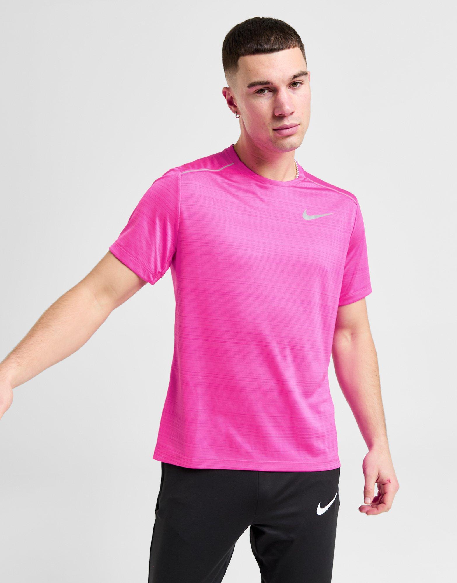 nike miler t shirt pink