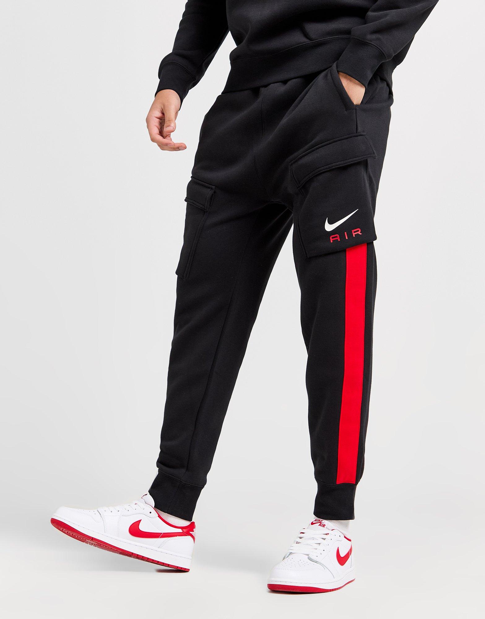 Nike cargo fleece joggers with double logo in active pink