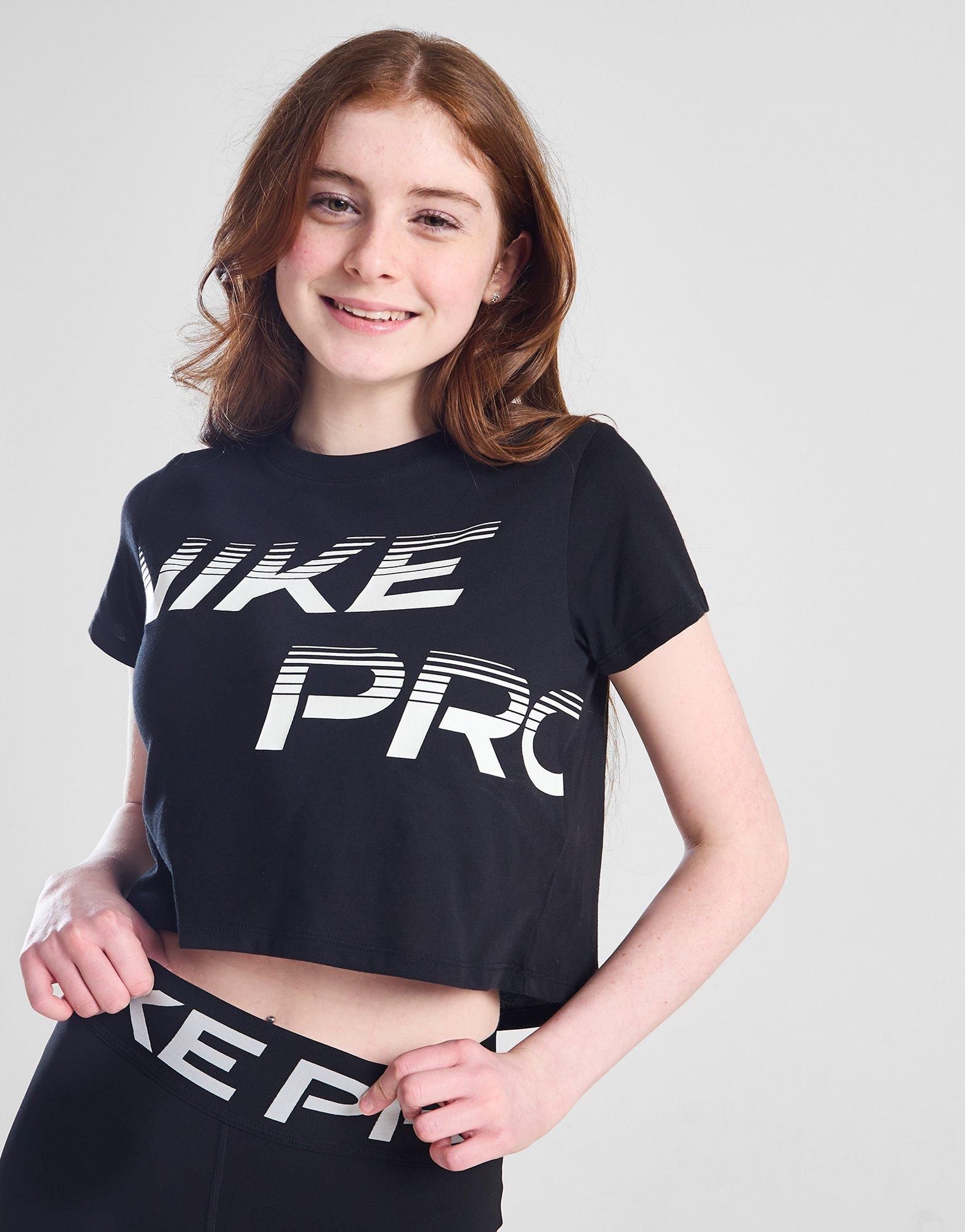 Nike Girls' Fitness Pro Crop T-Shirt Junior