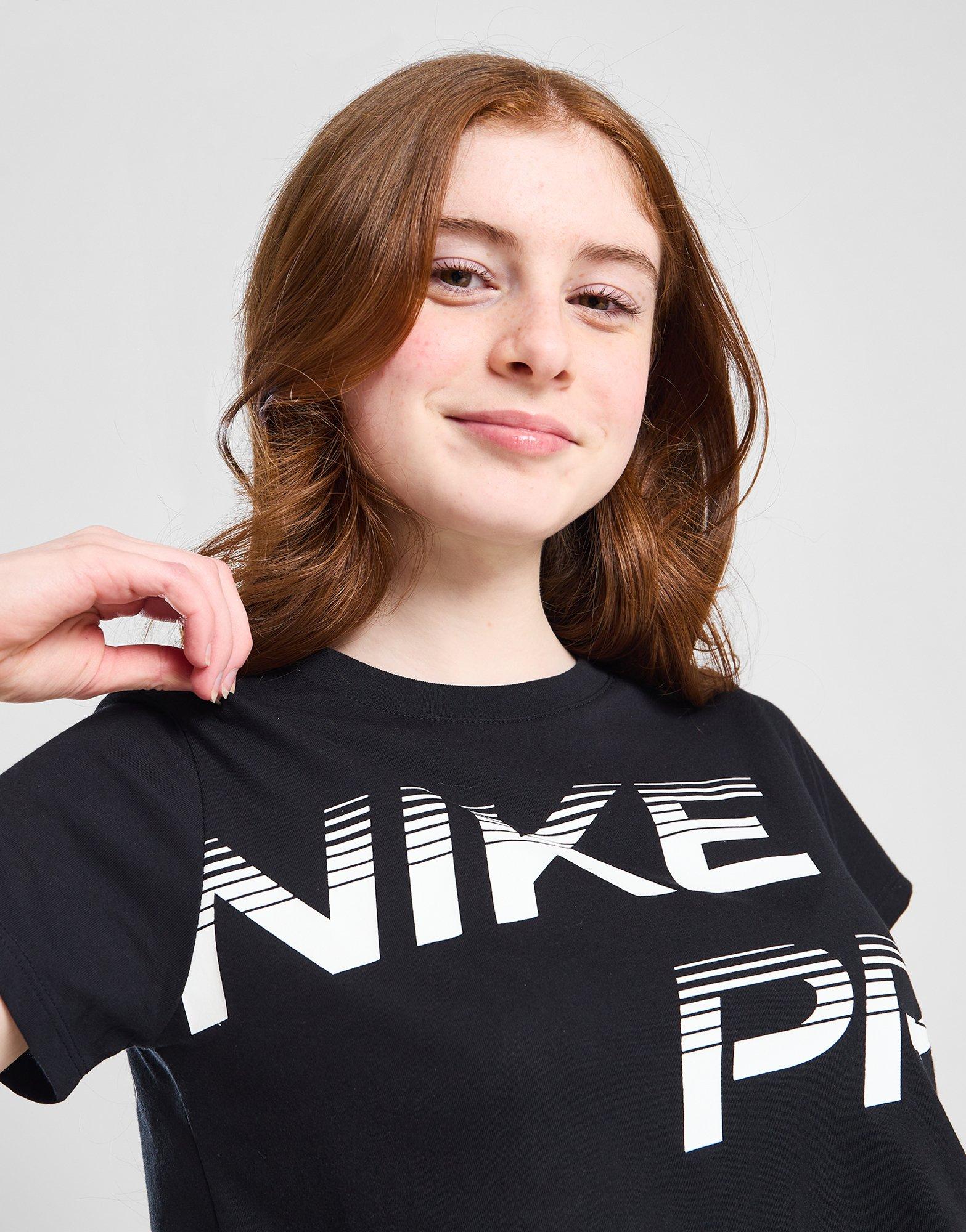 Nike Girls' Fitness Pro Crop T-Shirt Junior