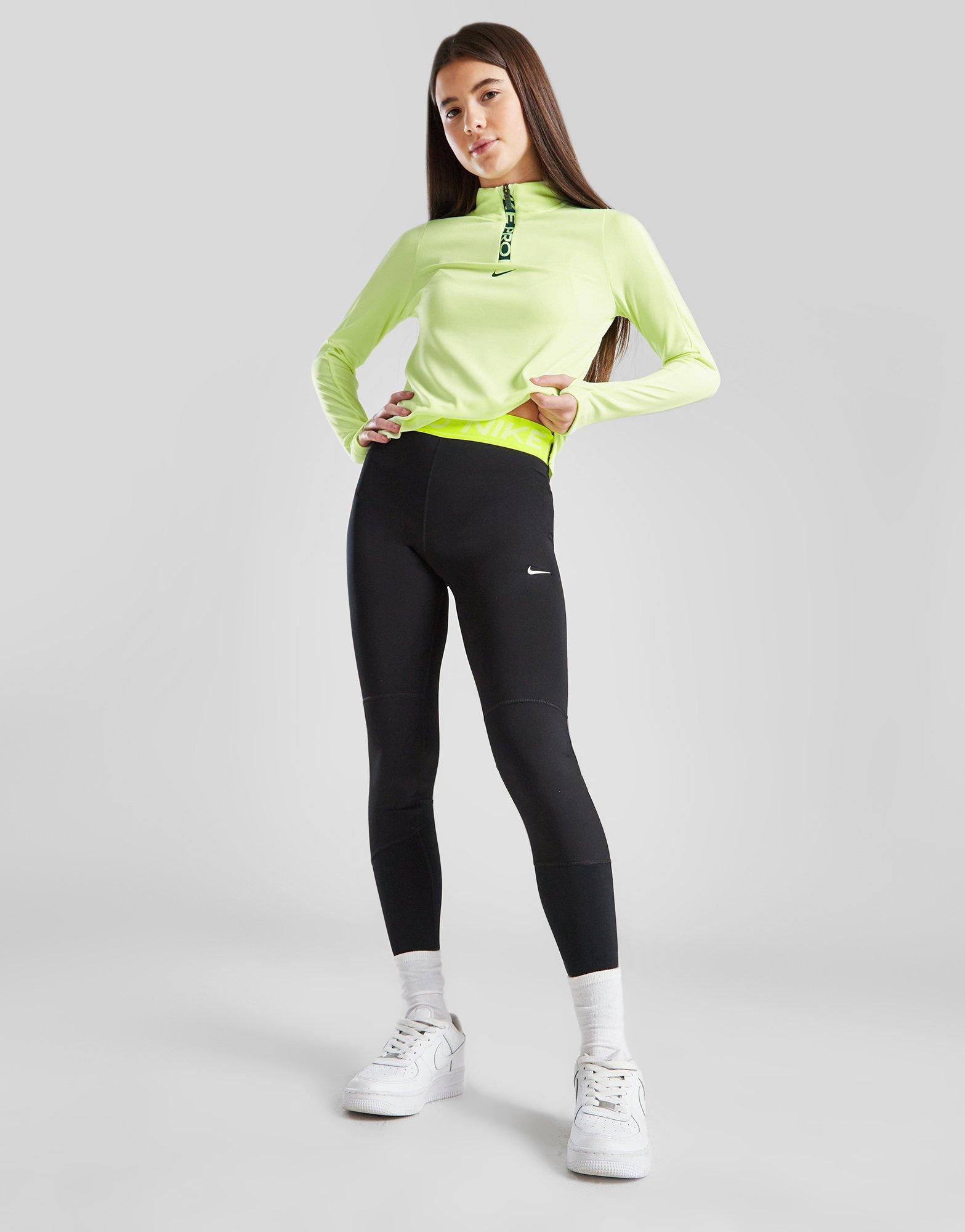 Nike Pro Plus Leggings Womens Large Black Pull On Stretch High