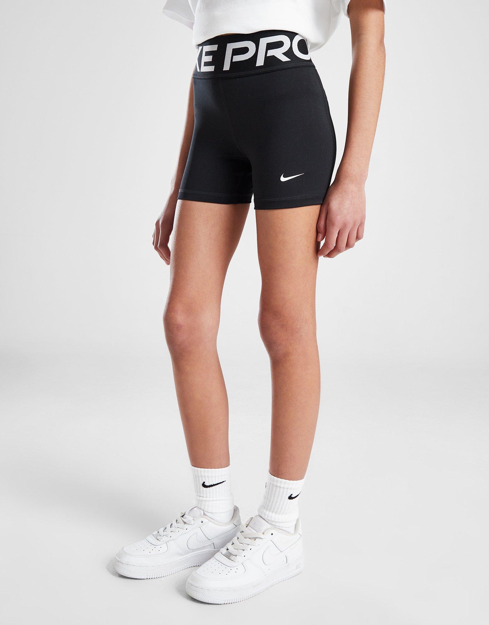 Black Nike Girls' Fitness Dri-FIT Pro Shorts Junior