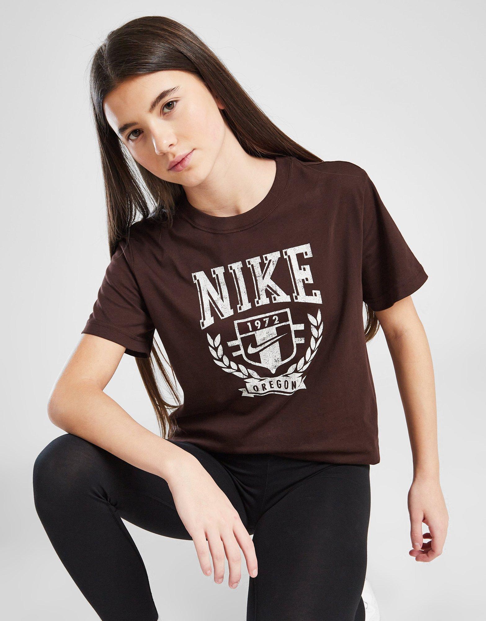 Brown Nike Girls' Trend Boyfriend TShirt Junior JD Sports UK