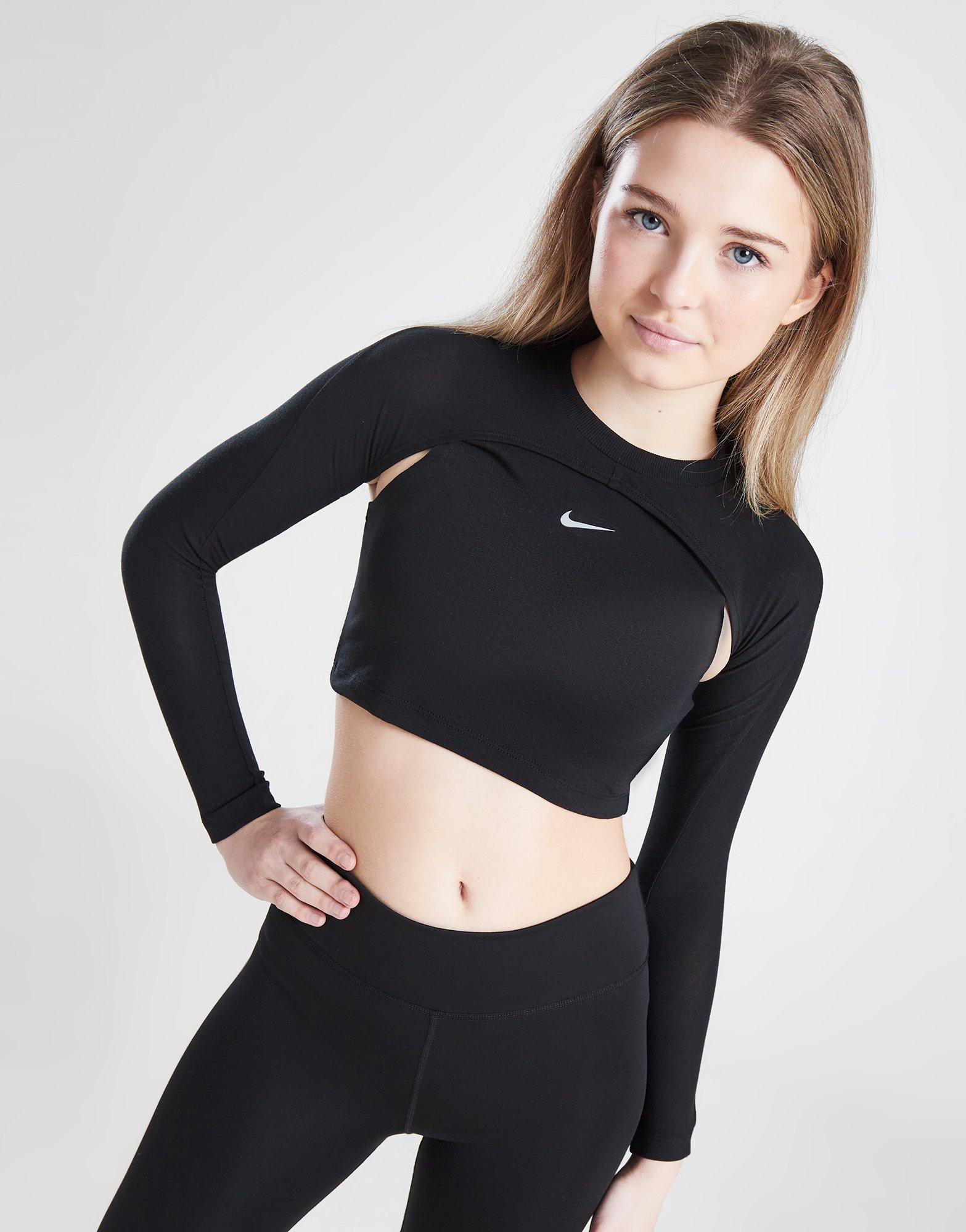 Nike Girls' Long Sleeve Cutout T-Shirt Junior