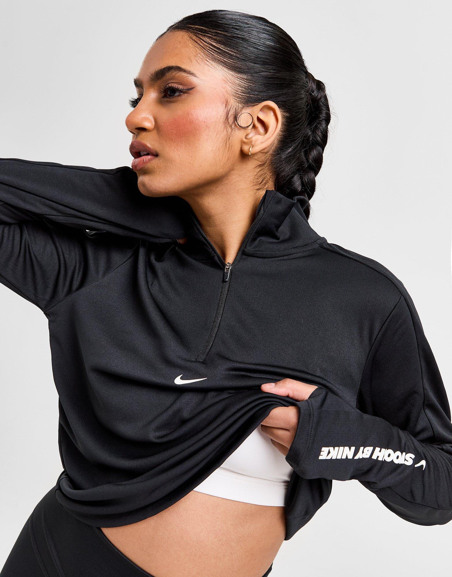 Black Nike Running Pacer Swoosh 1/4 Zip Top | JD Sports UK