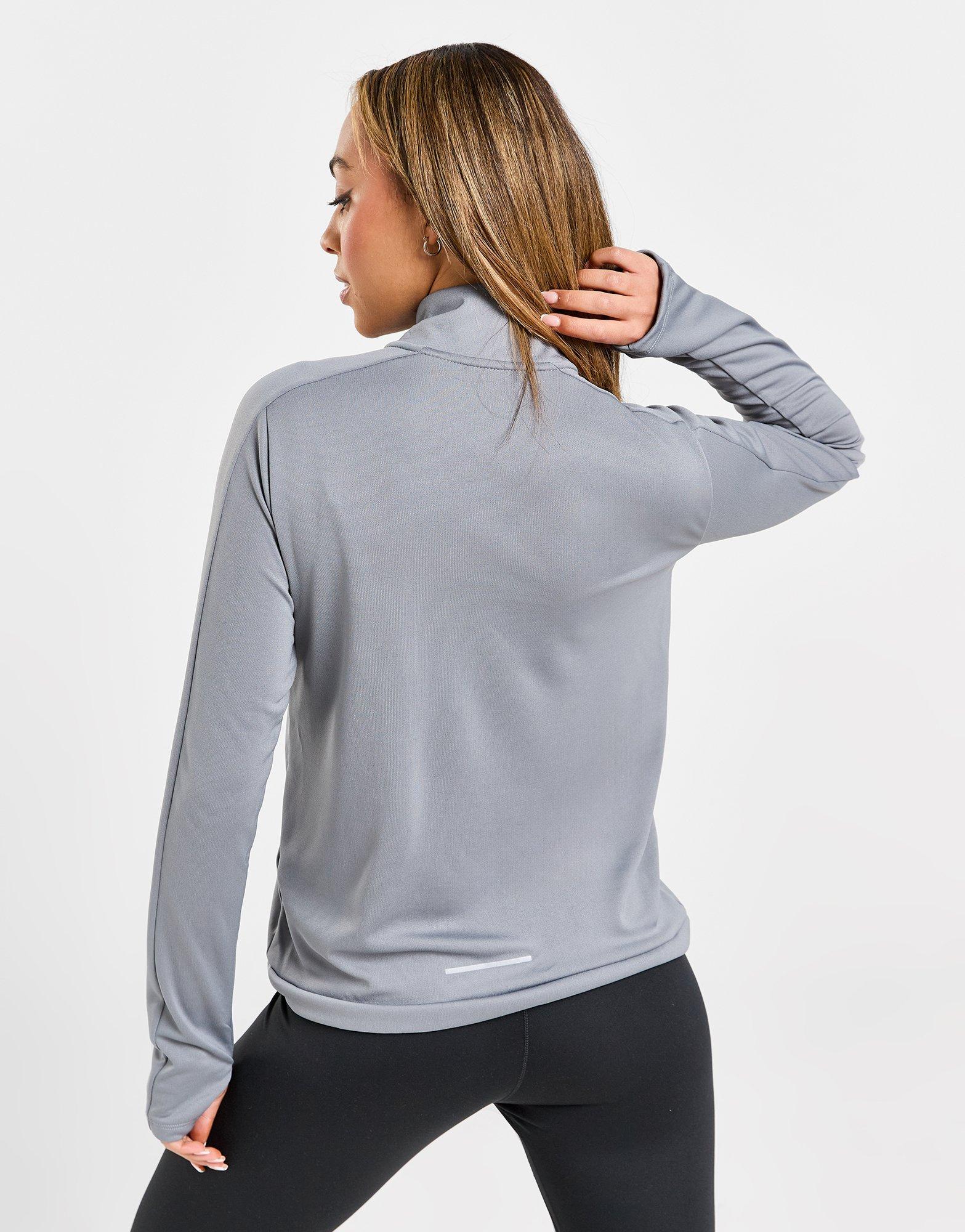 Grey Nike Running Pacer 1/4 Zip Dri-FIT Track Top - JD