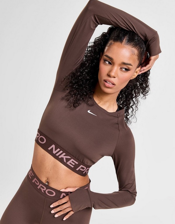 Nike Dri-FIT korte top met lange mouwen voor dames Pro 365