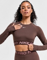Nike Dri-FIT korte top met lange mouwen voor dames Pro 365