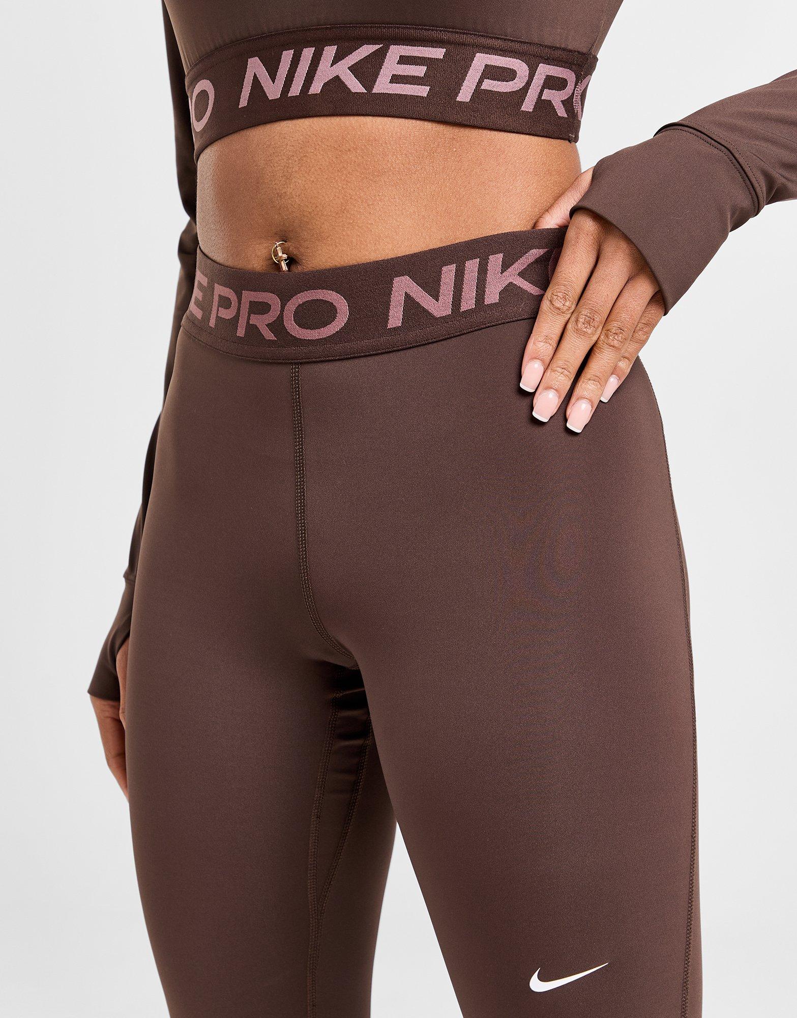 Brown Adjustable Hem Tights & Leggings. Nike CA