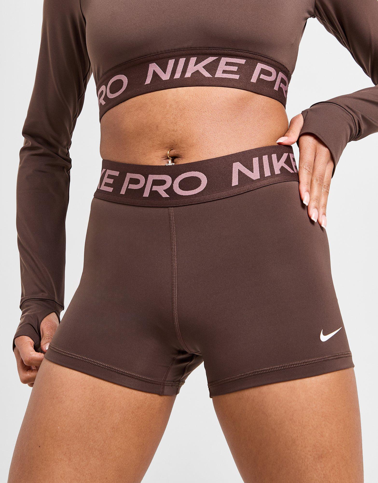 brown nike pro shorts