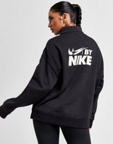 Nike Oversized damestop van fleece met korte rits voor dames Sportswear