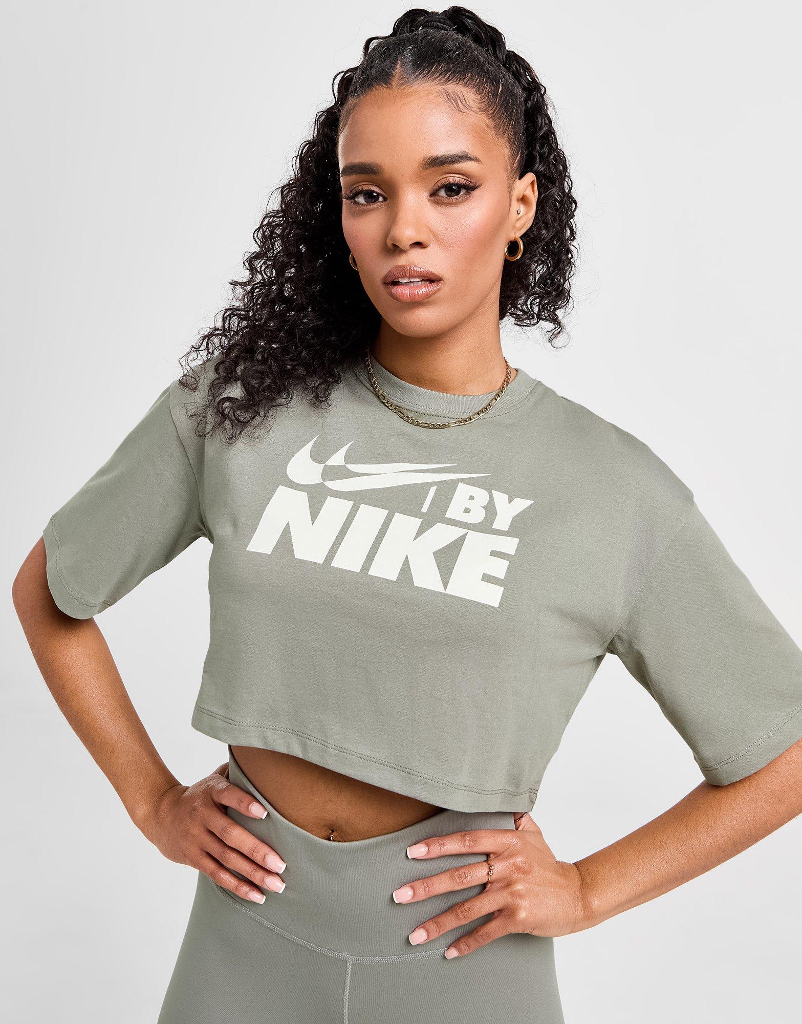 Brown Nike Swoosh Crop TShirt JD Sports UK