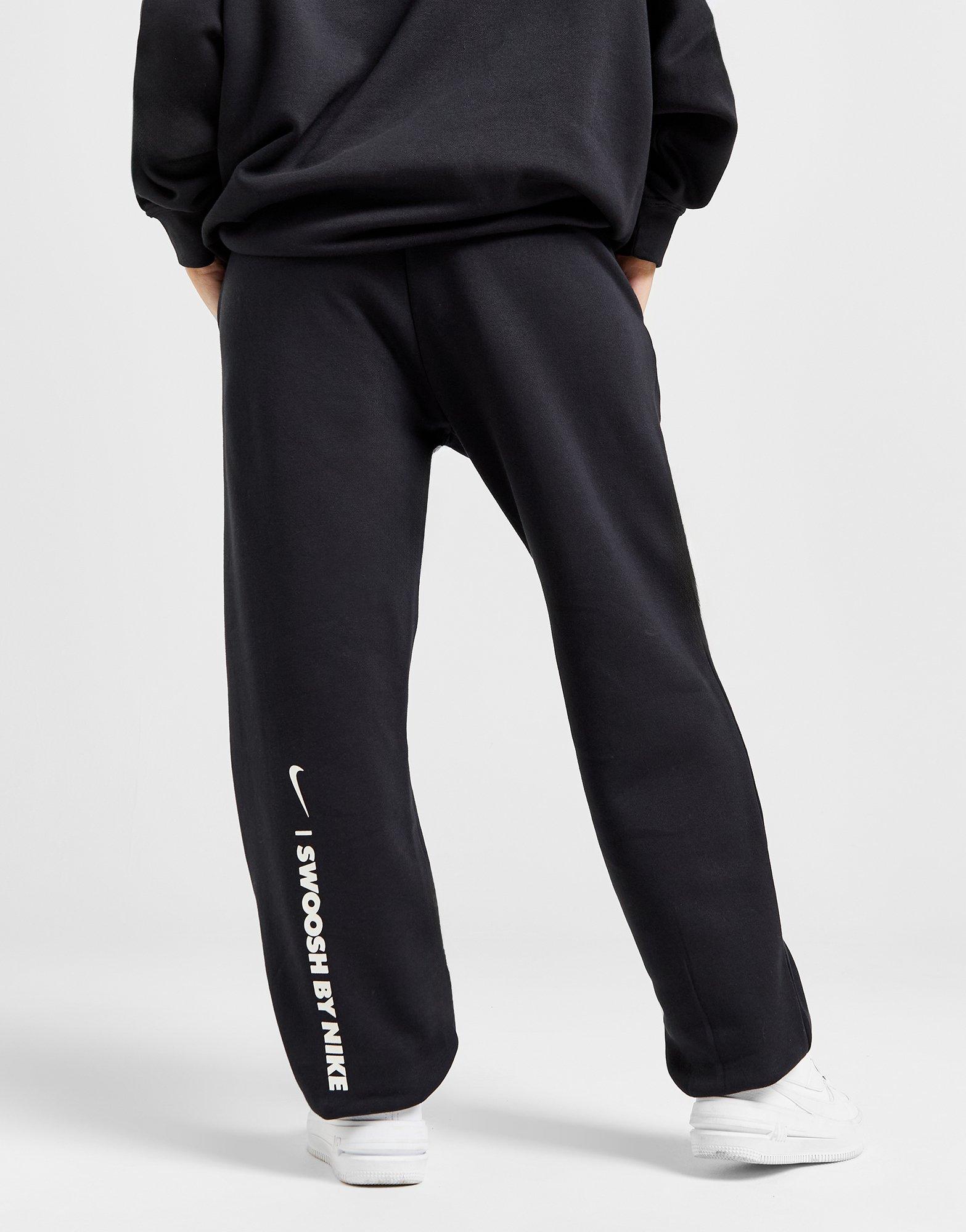 Black Nike Swoosh Fleece Oversized Joggers JD Sports UK