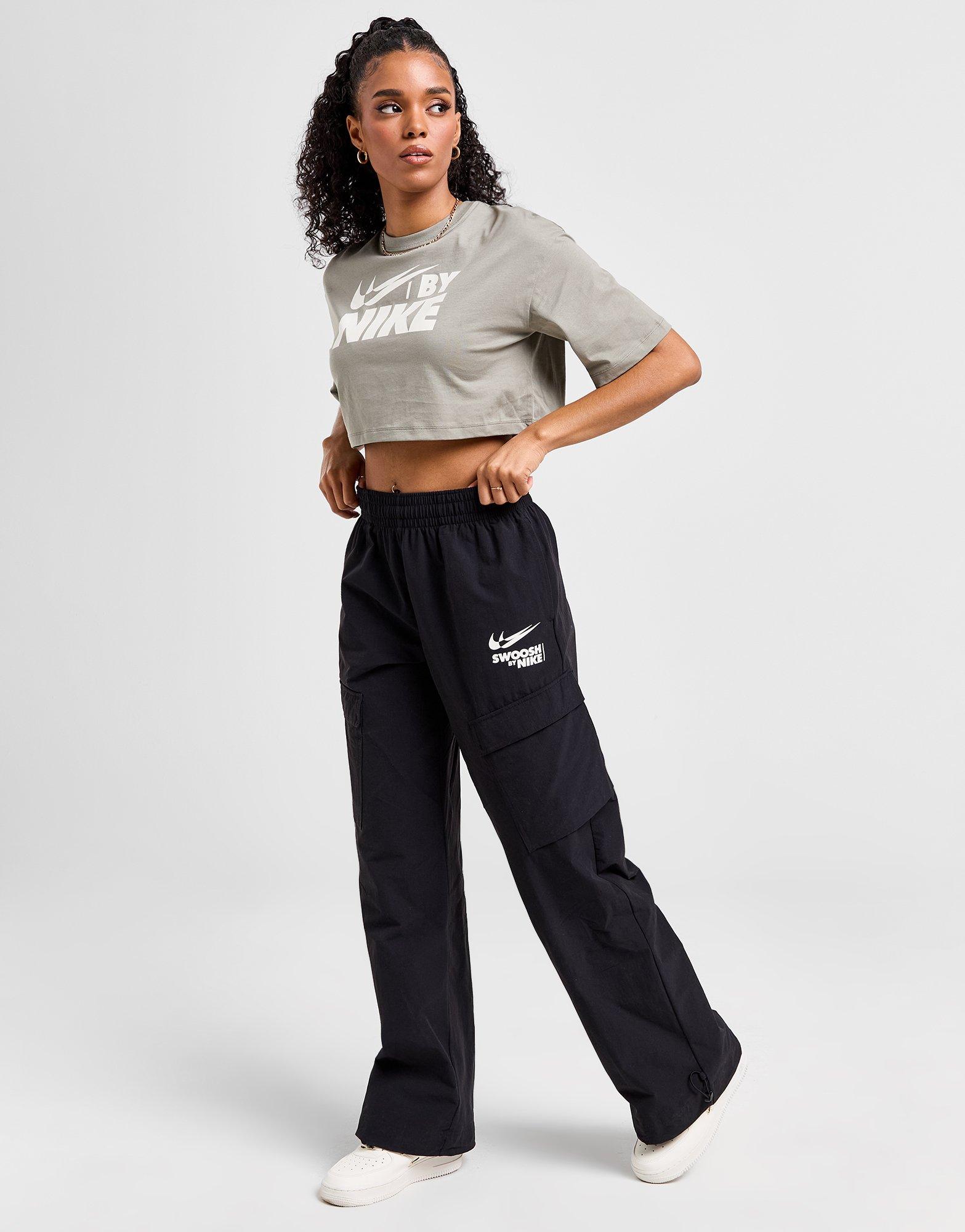 Nike mini swoosh cargo trousers in black
