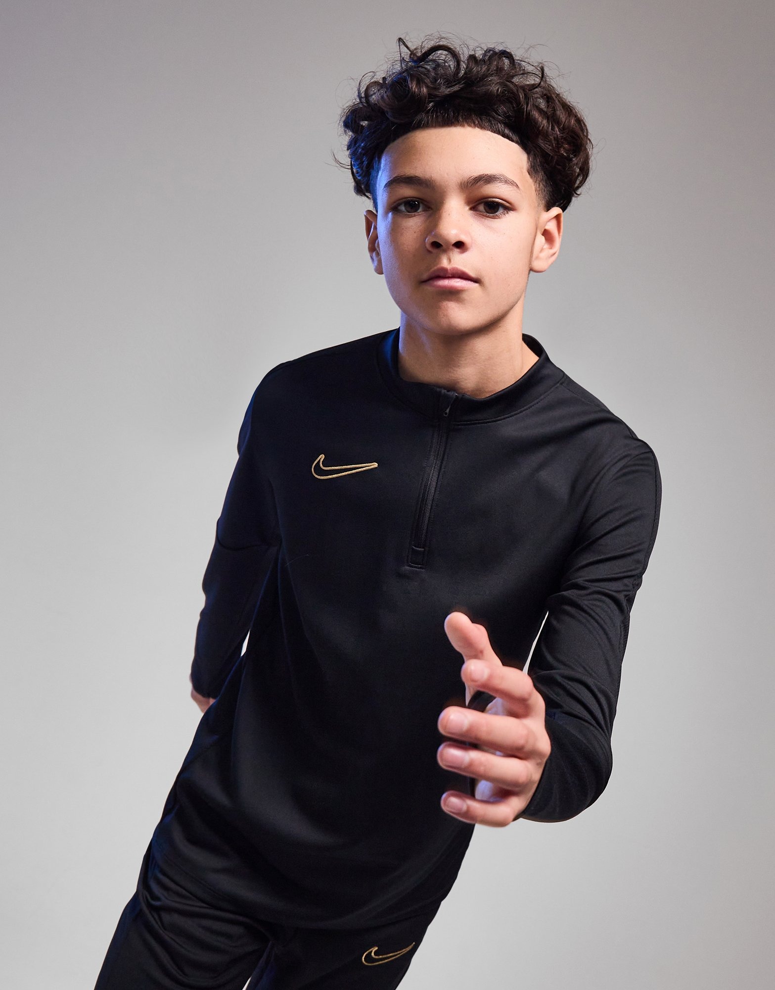 Black Nike Academy 1/4 Zip Top Junior JD Sports UK