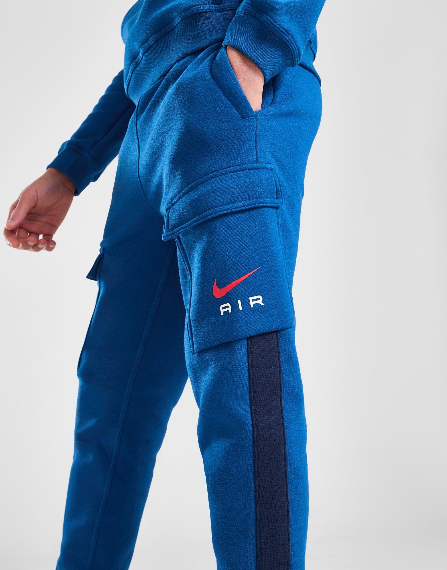 Blue Nike Air Swoosh Fleece Cargo Joggers Junior JD Sports UK