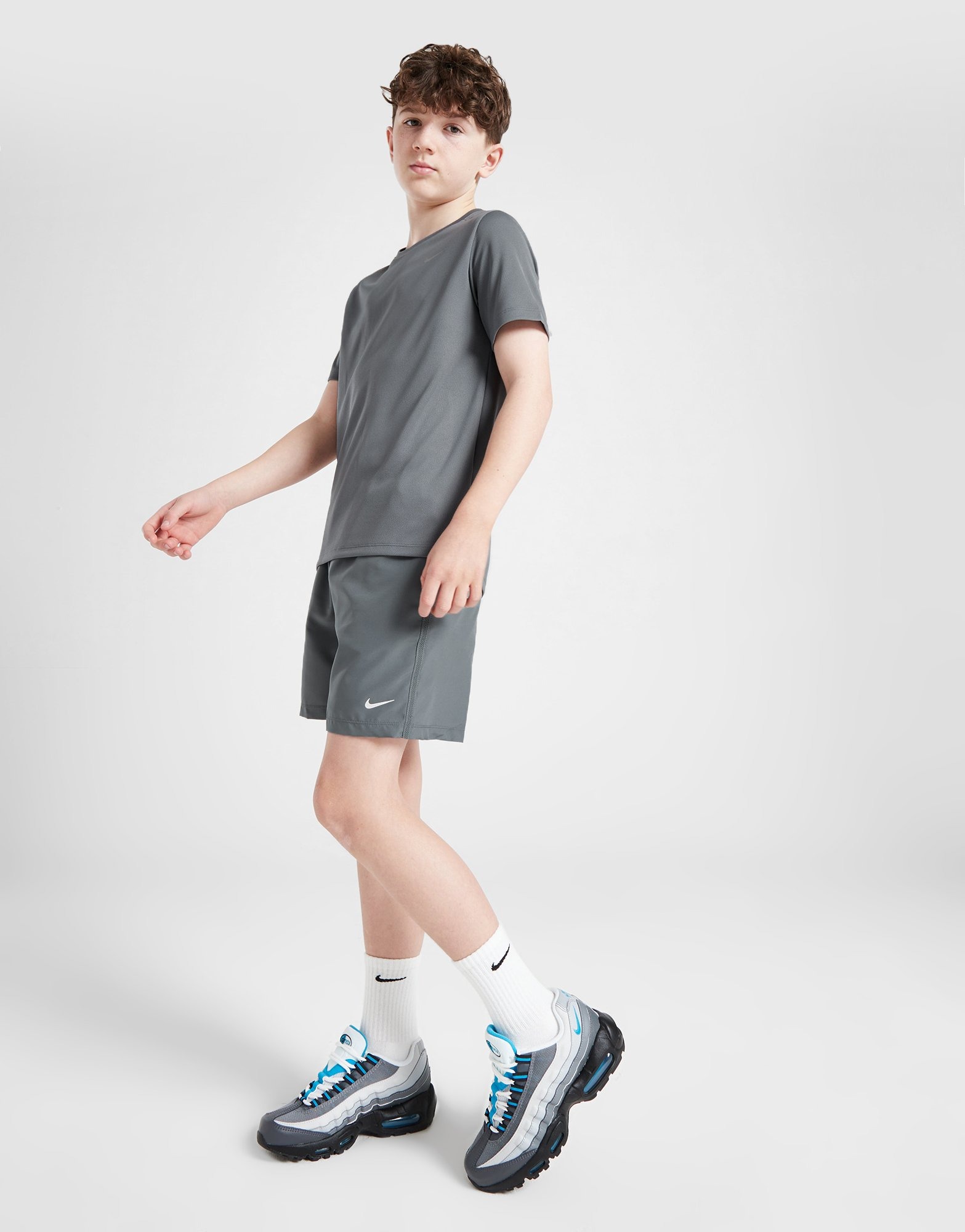 Grey Nike Dri FIT Multi Woven Shorts Junior JD Sports UK