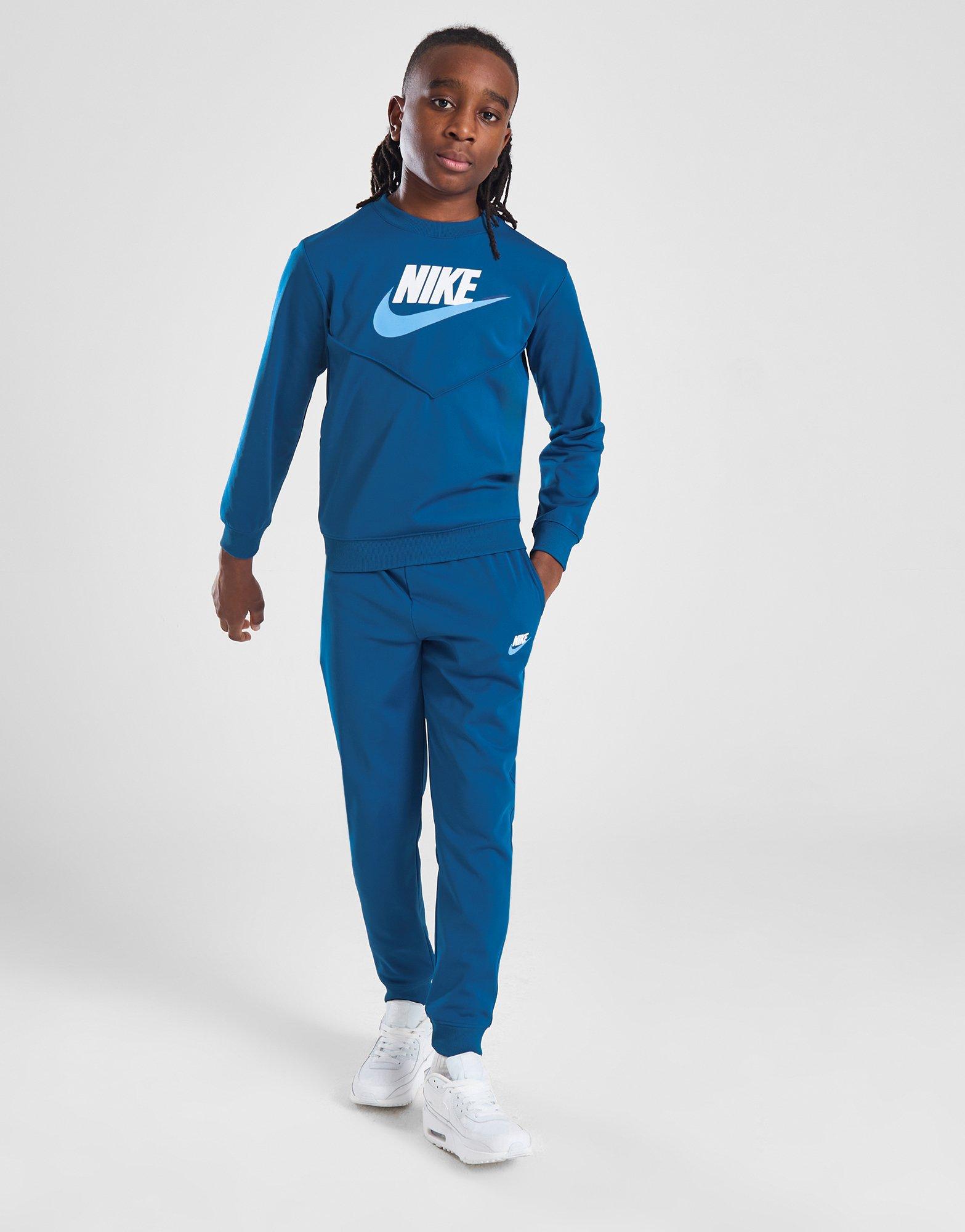 Nike poly sales tracksuit blue