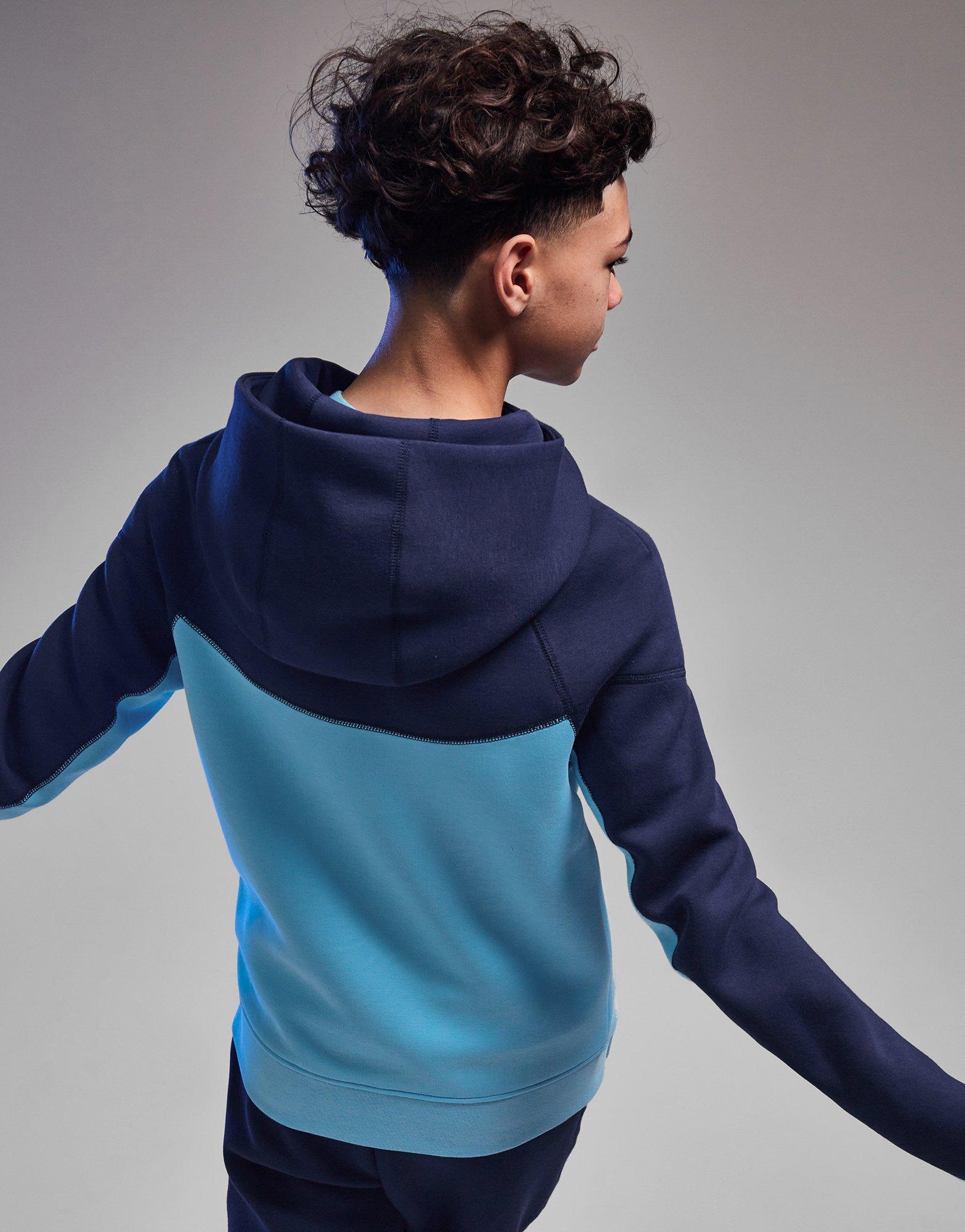 Blue Nike Tech Fleece Full Zip Hoodie - JD Sports Global