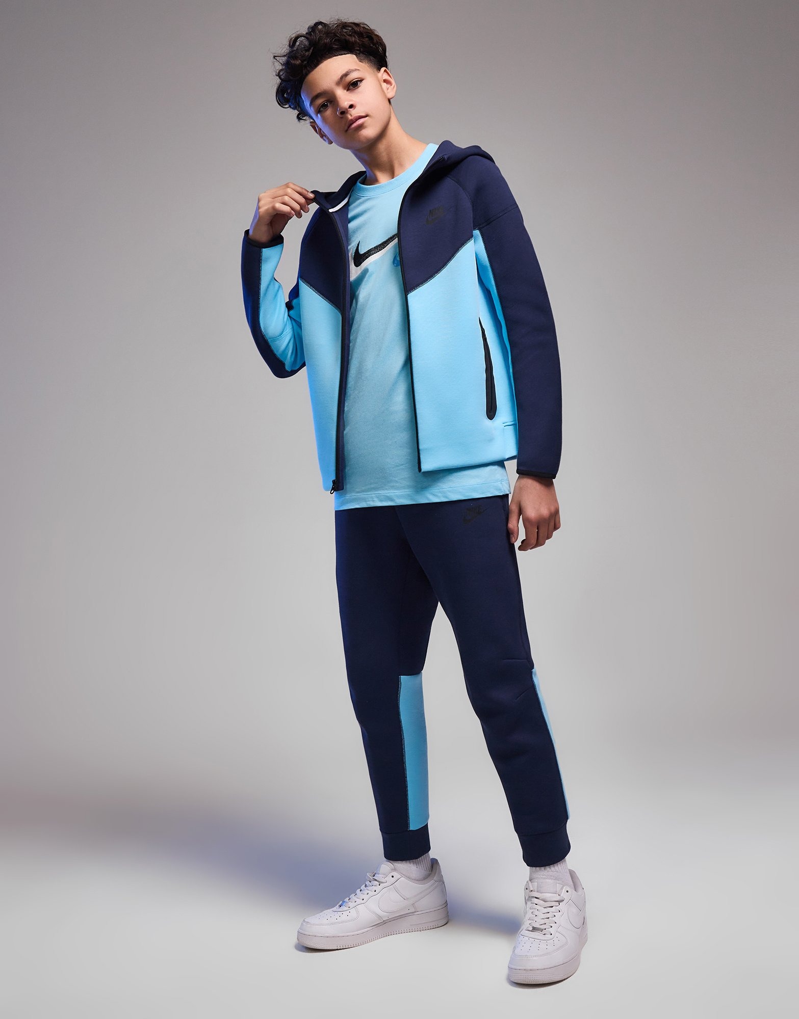 Nike league fleece tracksuit blue online