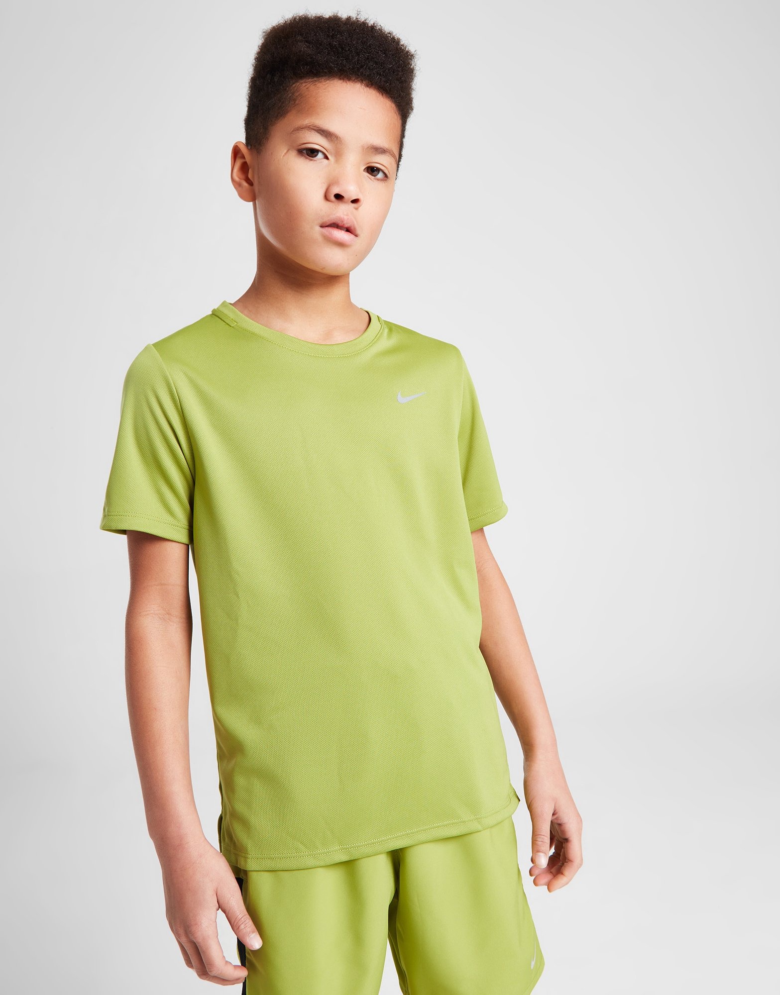Green Nike Miler T-Shirt Junior | JD Sports UK