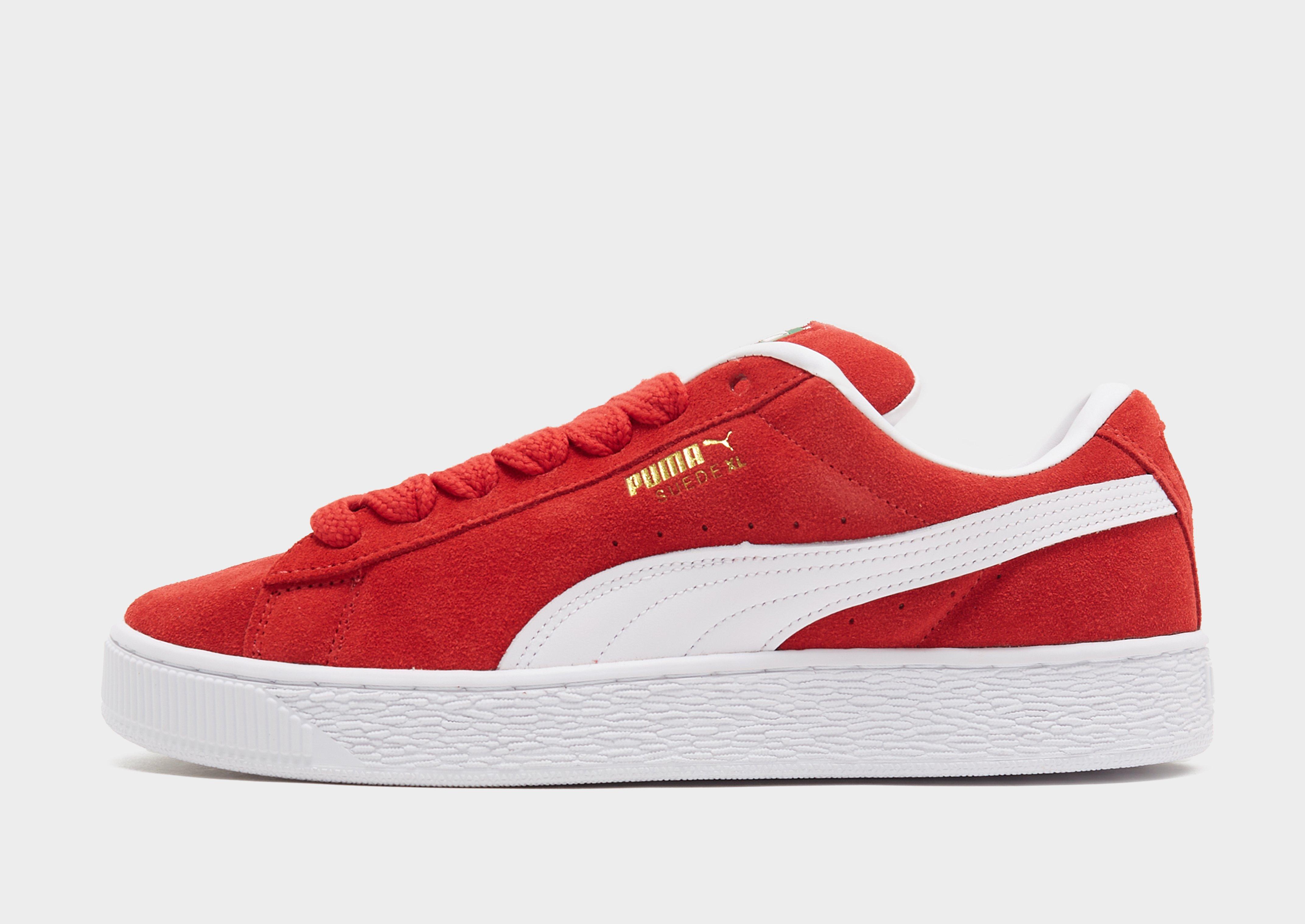 Kids red puma deals suede