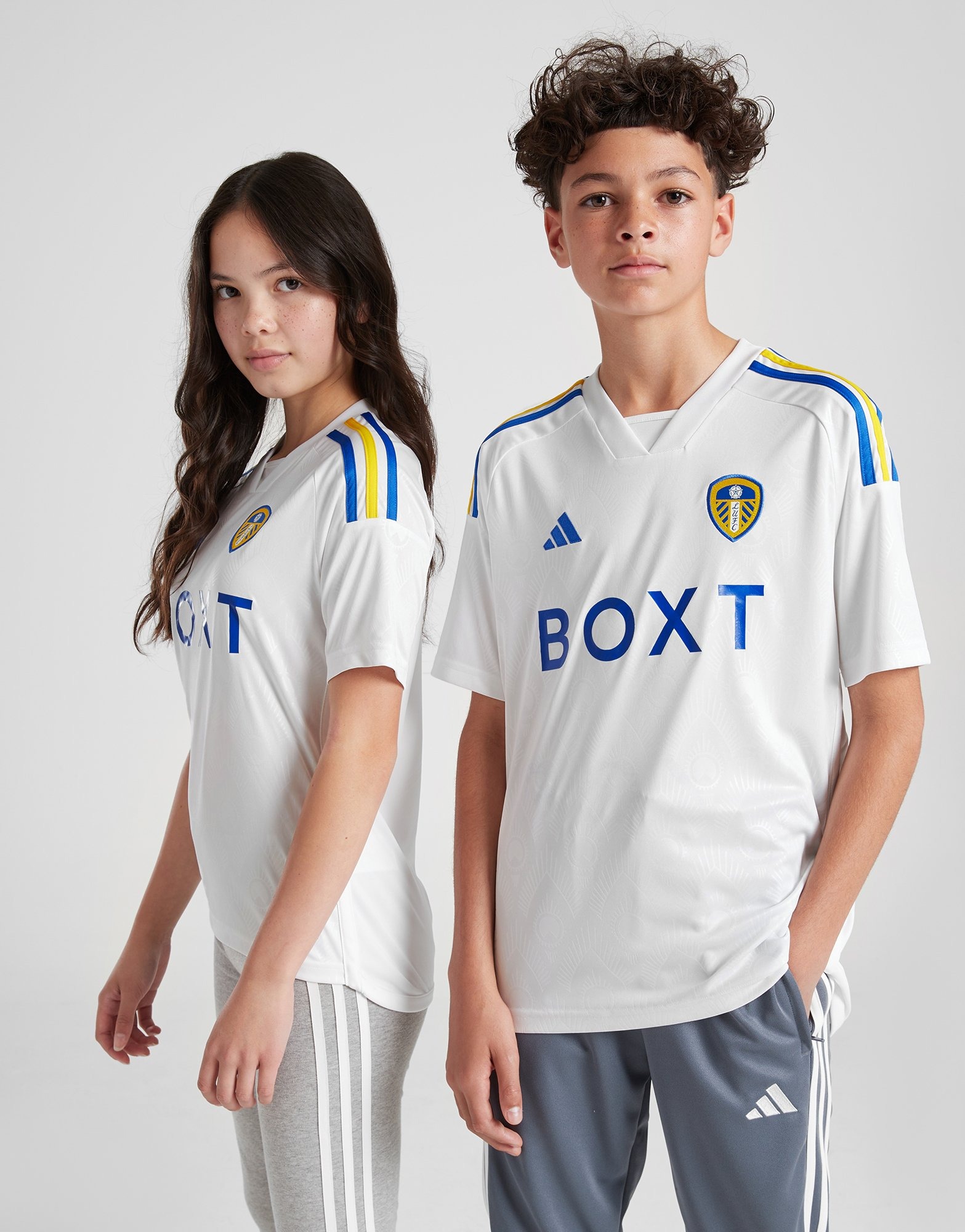 adidas Leeds United FC 23/24 Home Jersey Kids - White