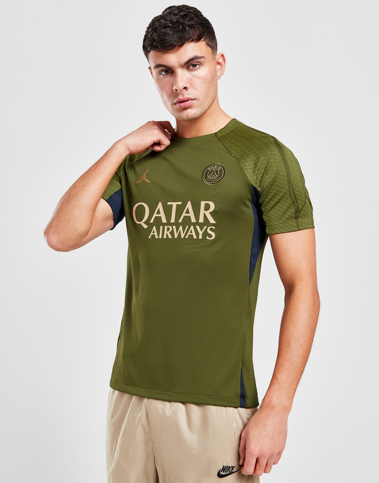 Green Jordan Paris Saint Germain Short Sleeve Shirt | JD Sports UK