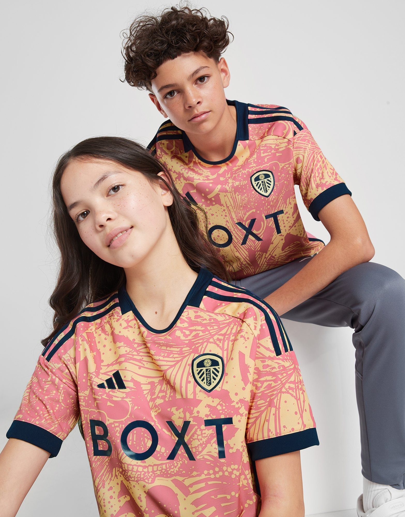 Pink adidas Leeds United FC 2023/24 Third Shirt Junior | JD Sports UK